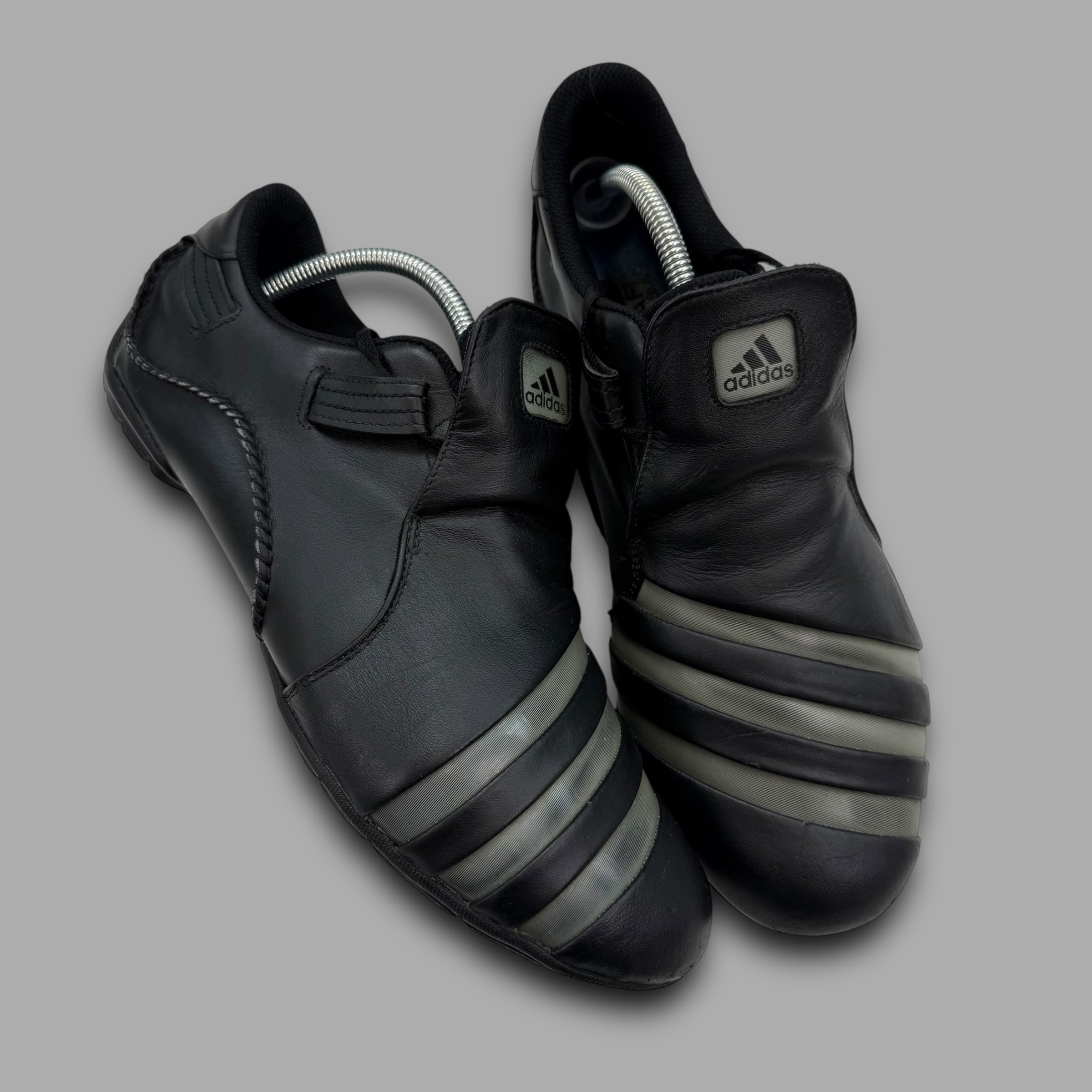 Adidas mactelo 2009 leather 'triple black' slip on (UK10.5)