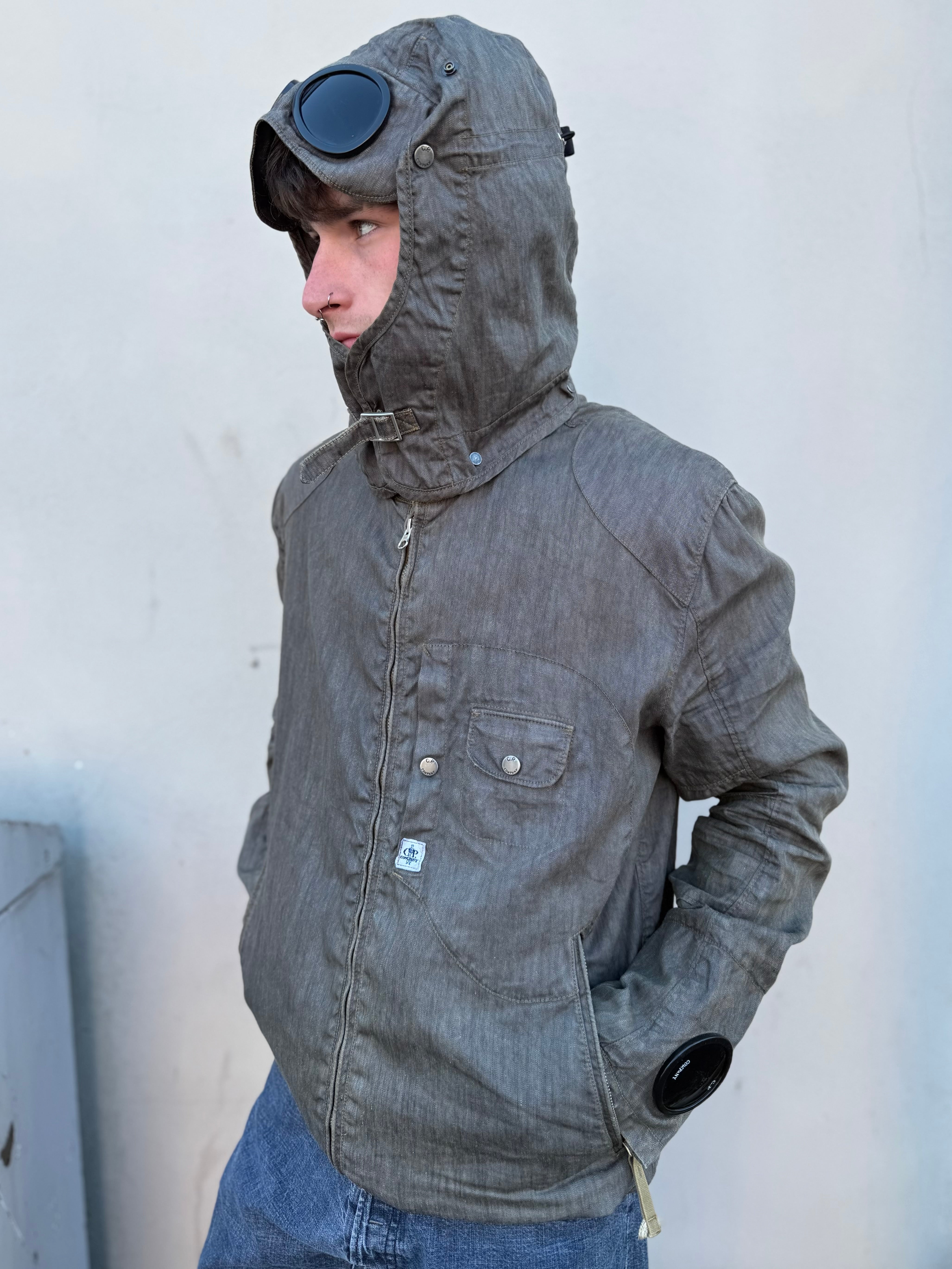 CP Company 2000's lino flax goggle jacket (L) – Uppernostril