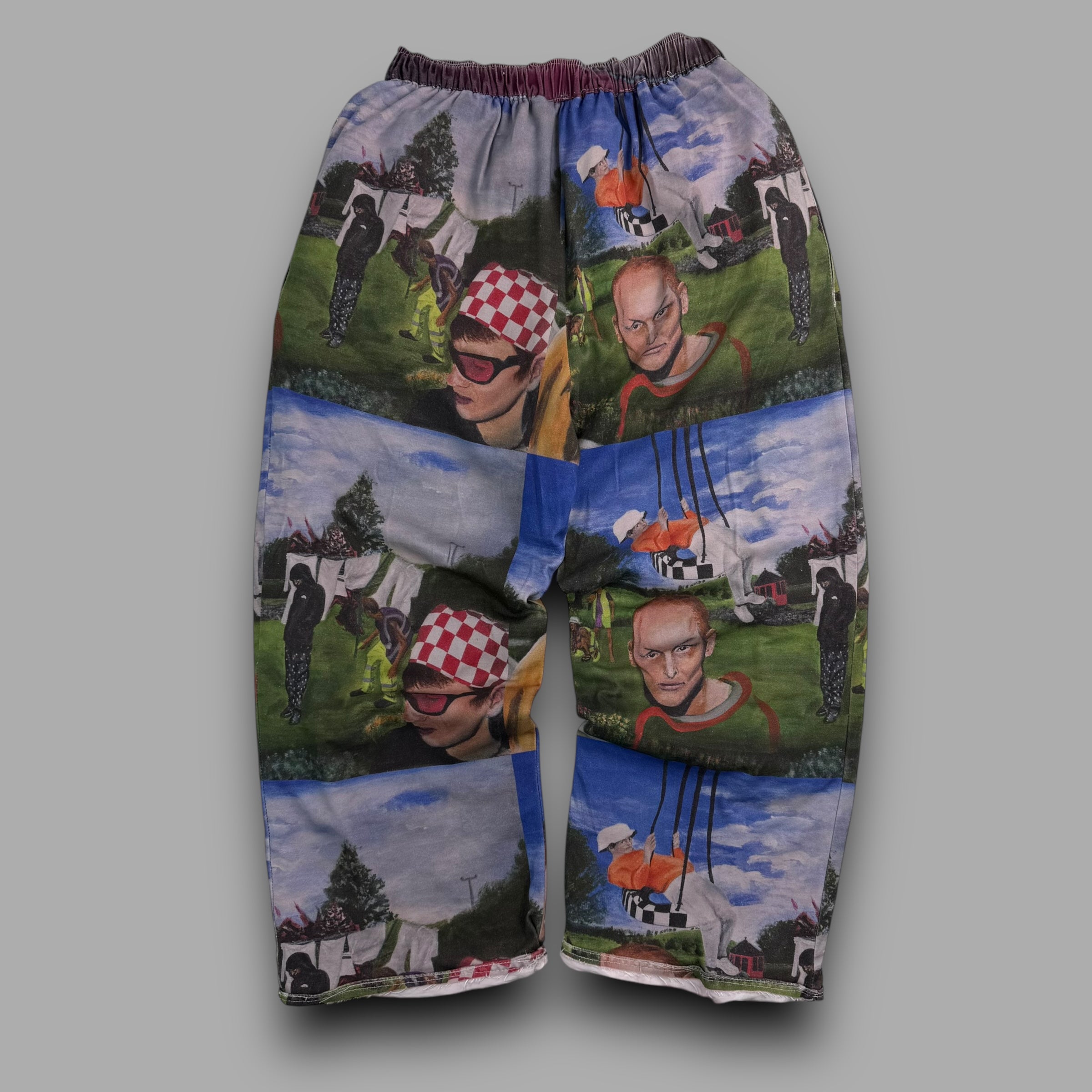 Flay x trouser project 1/1 'in the garden' baggy track bottoms (S)