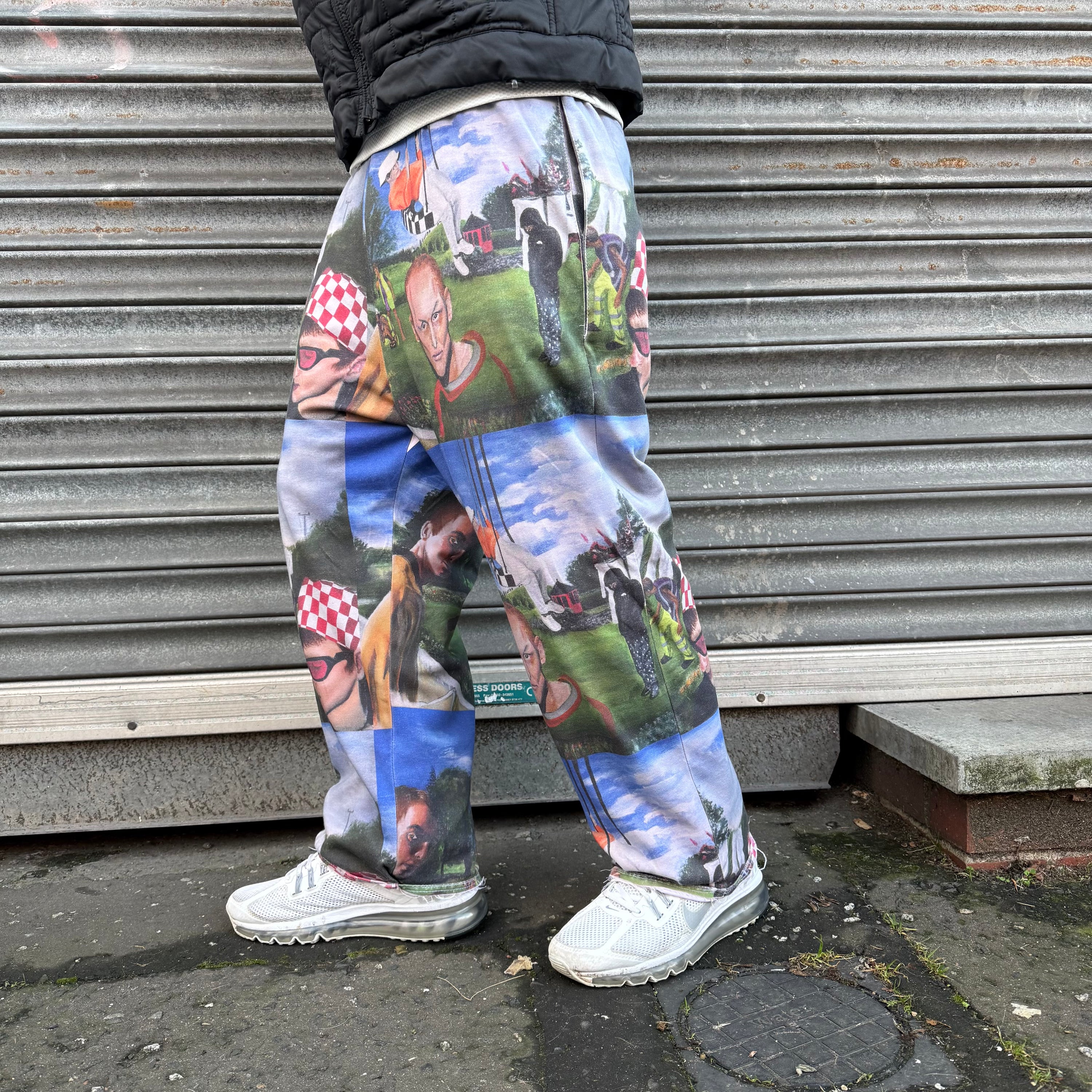 Flay x trouser project 1/1 'in the garden' baggy track bottoms (S)