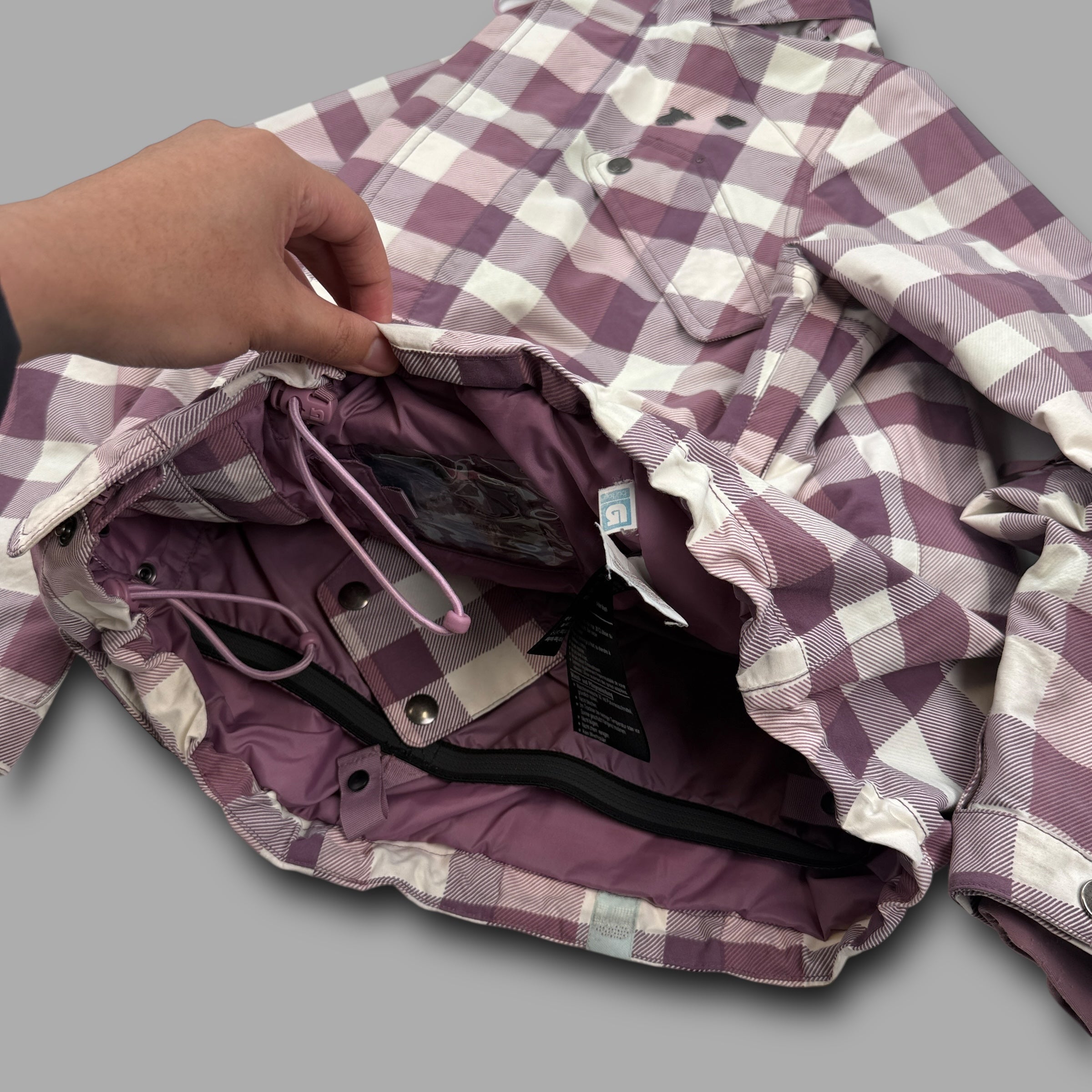 Burton 2000's technical plaid fleece lined ski jacket (M) wms