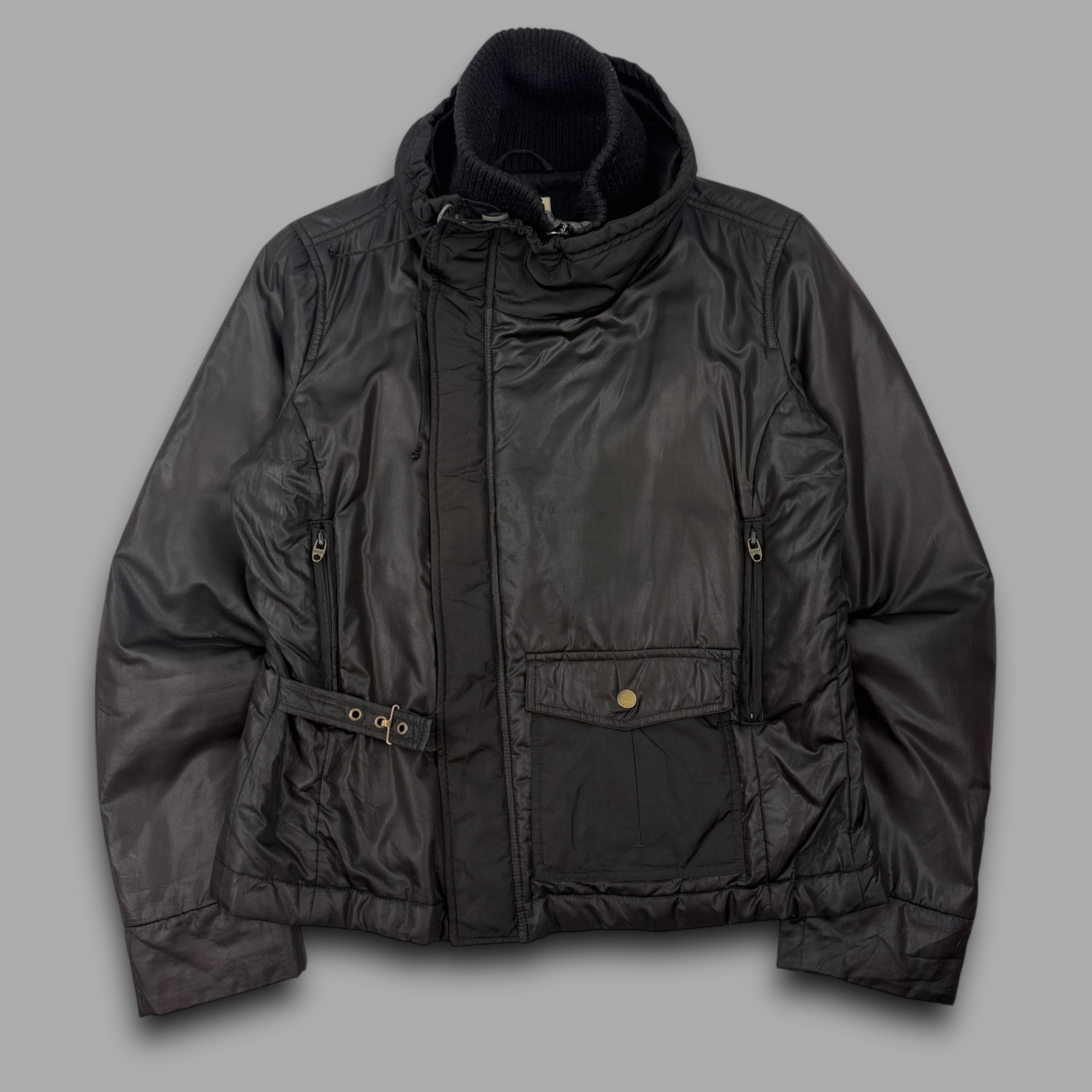 Diesel 2000's technical asymmetrical zip coat (L) wms