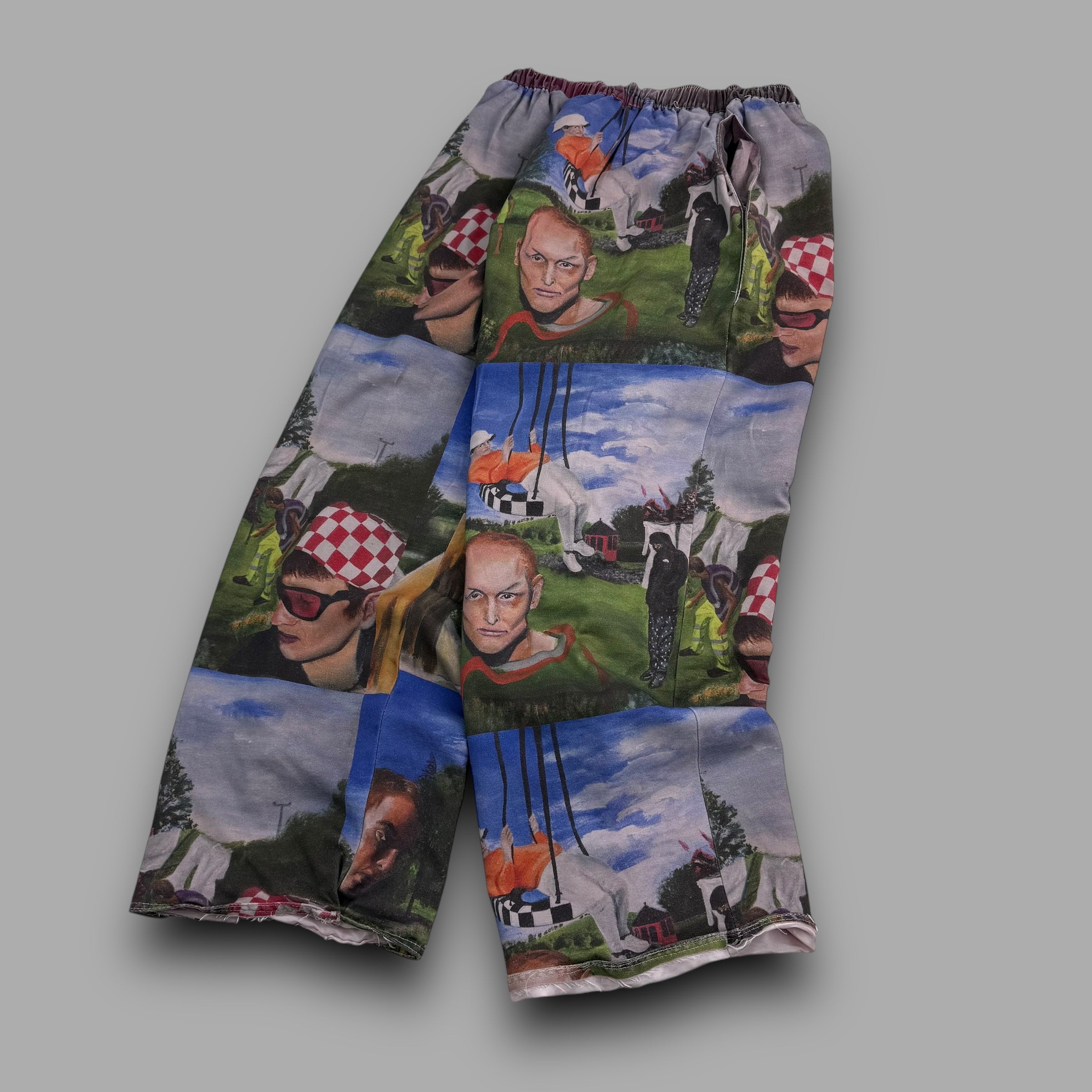 Flay x trouser project 1/1 'in the garden' baggy track bottoms (S)