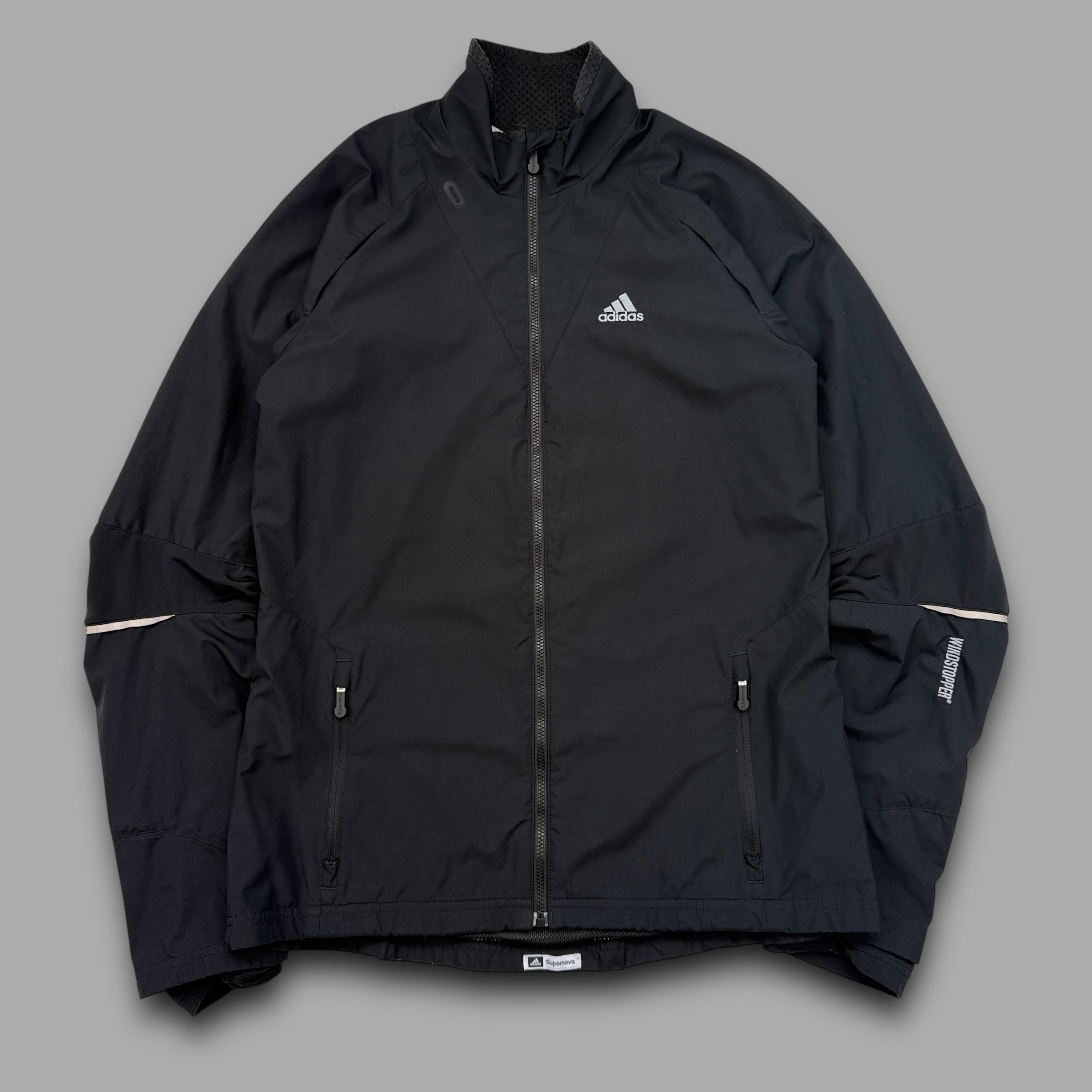 Adidas 2009 technical articulated nylon running track jacket (S)