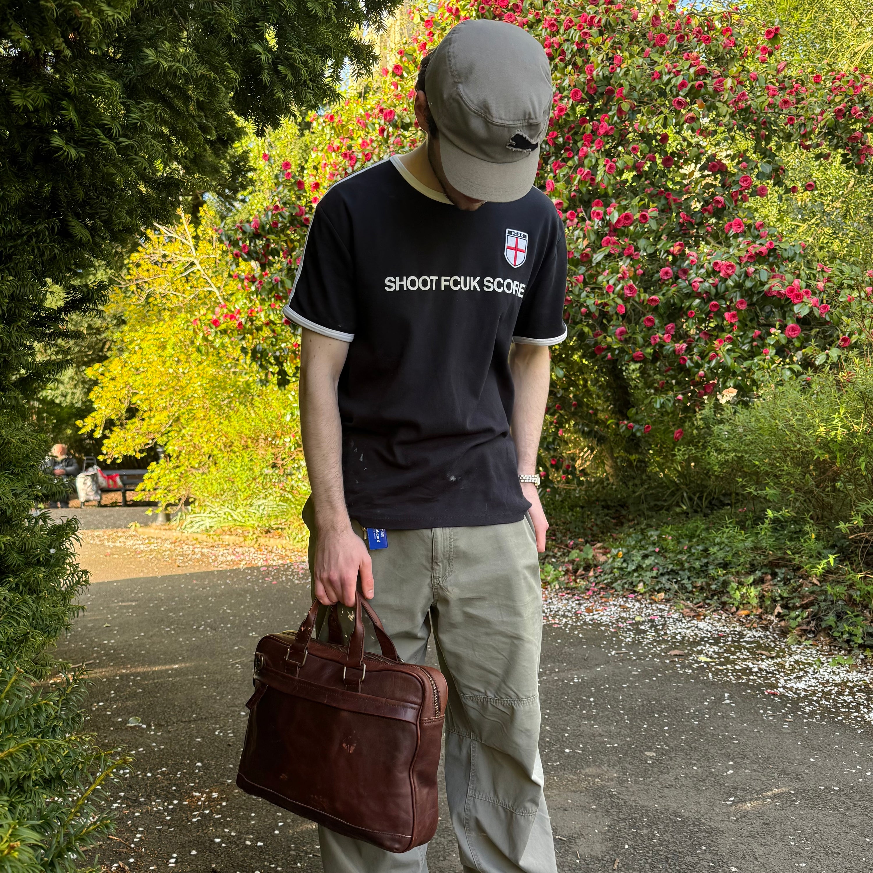 French connection 2000's 'shoot fcuk score' tee (L)