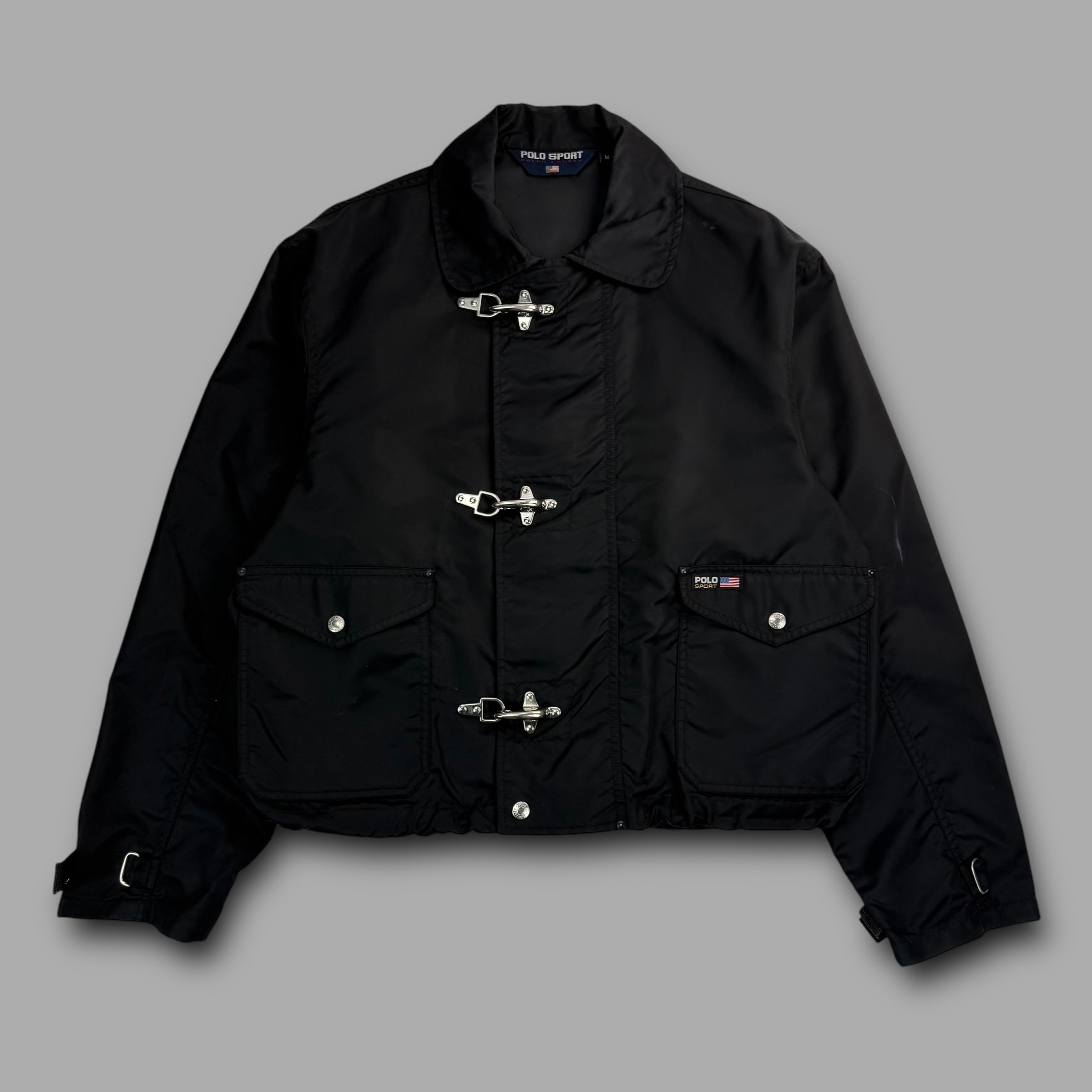 Polo sport 1990's technical nylon fireman clasp jacket (M