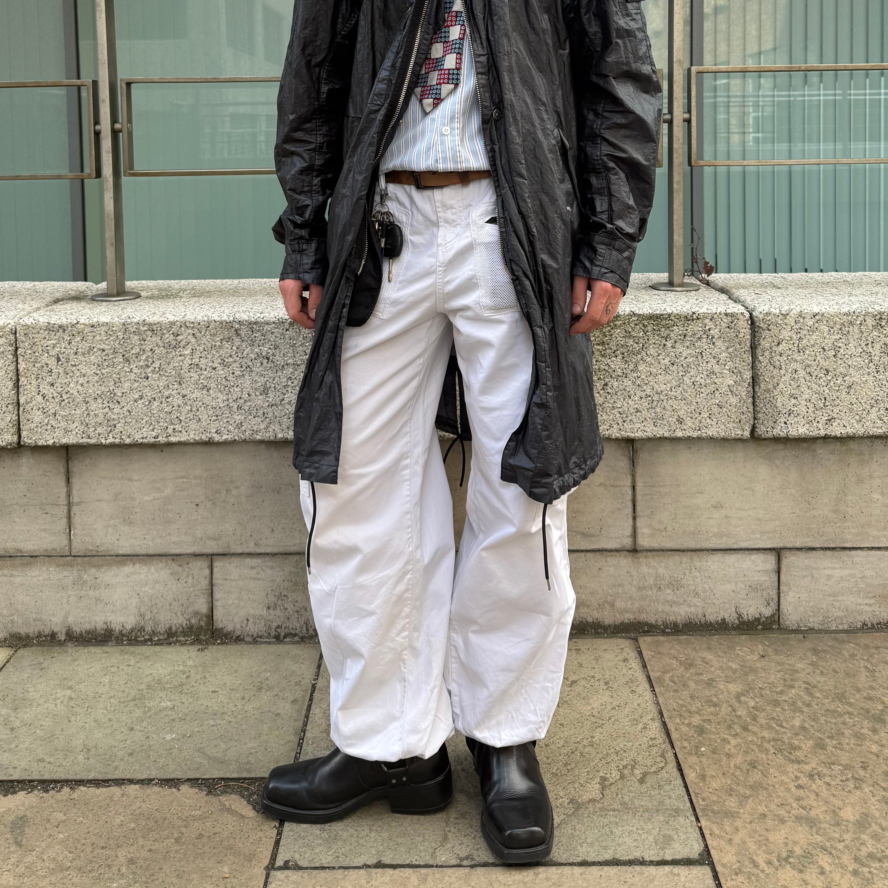 Dolce & Gabbana 2000's multi-pocket parachute pants (S)