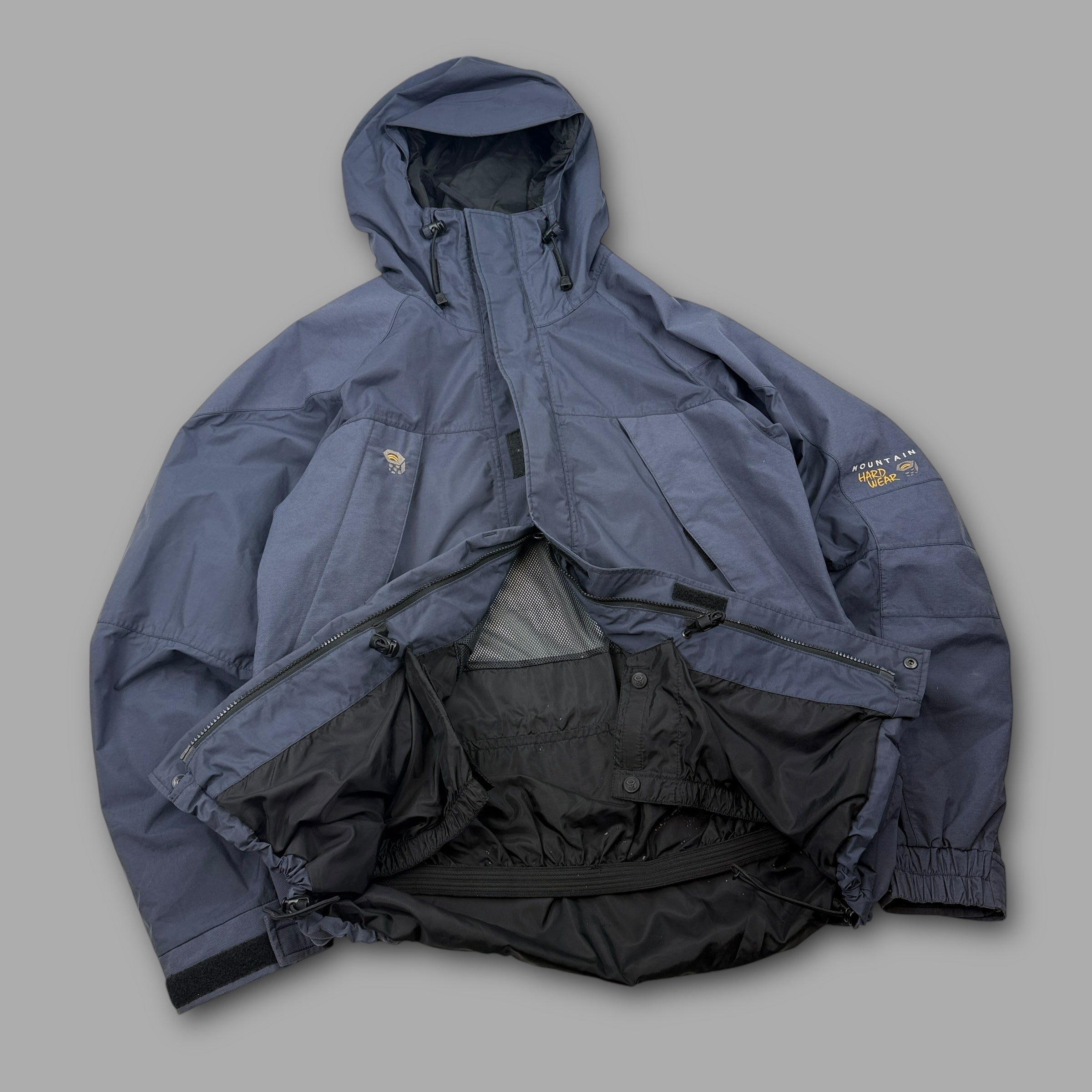 Mountain hardwear 2000's technical panelled conduit full zip softshell ski jacket (L)