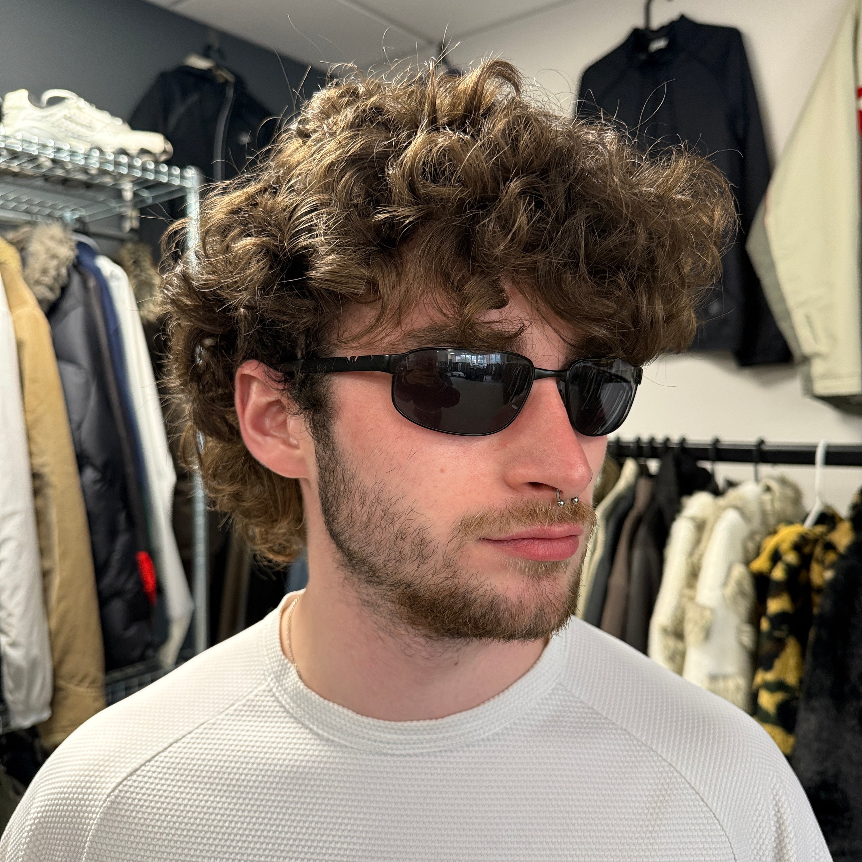 Emporio Armani 2000's square frame metal sunglasses (OS)