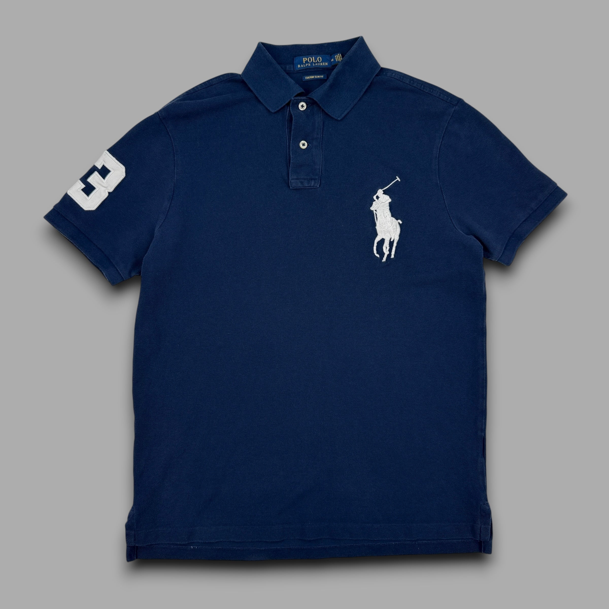 Ralph Lauren 2000's embroidered big pony polo shirt (M)