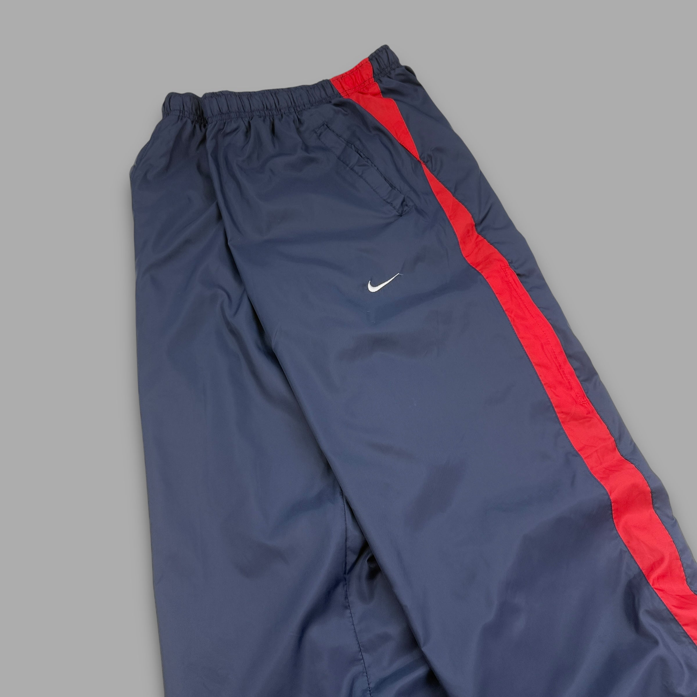 Nike 2000's baggy wide leg track bottoms (S)