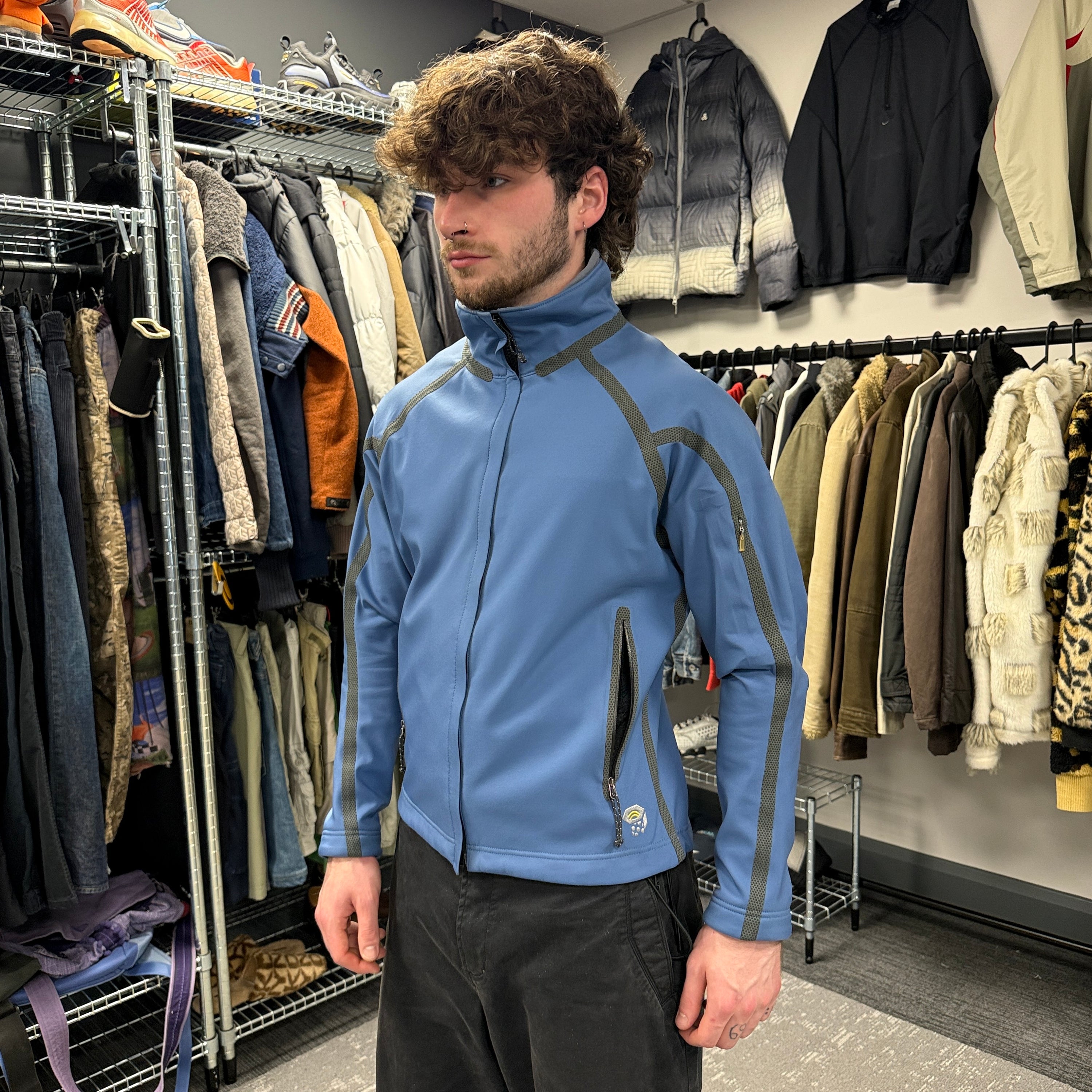 Mountain hardwear 2000's technical taped seams conduit softshell jacket (S)