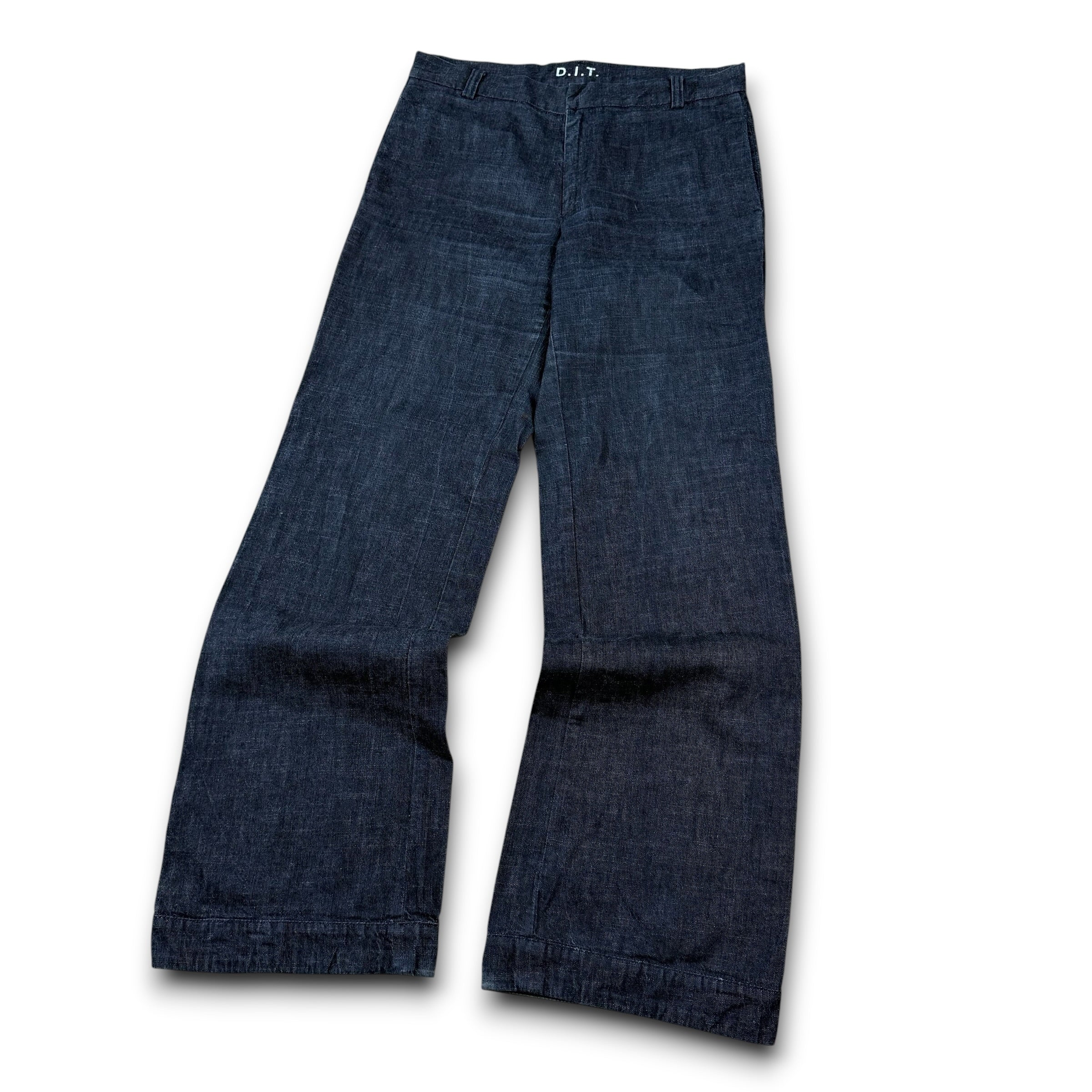 Diesel indigo tech 2000's relaxed baggy wide leg denim jeans (S-M)