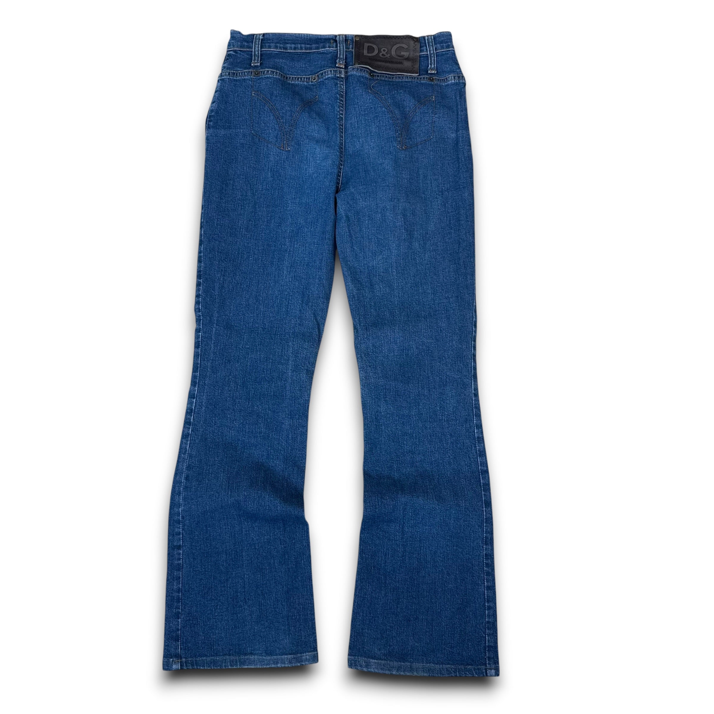 Dolce and gabbana 2000's fitted denim flare jeans (S)