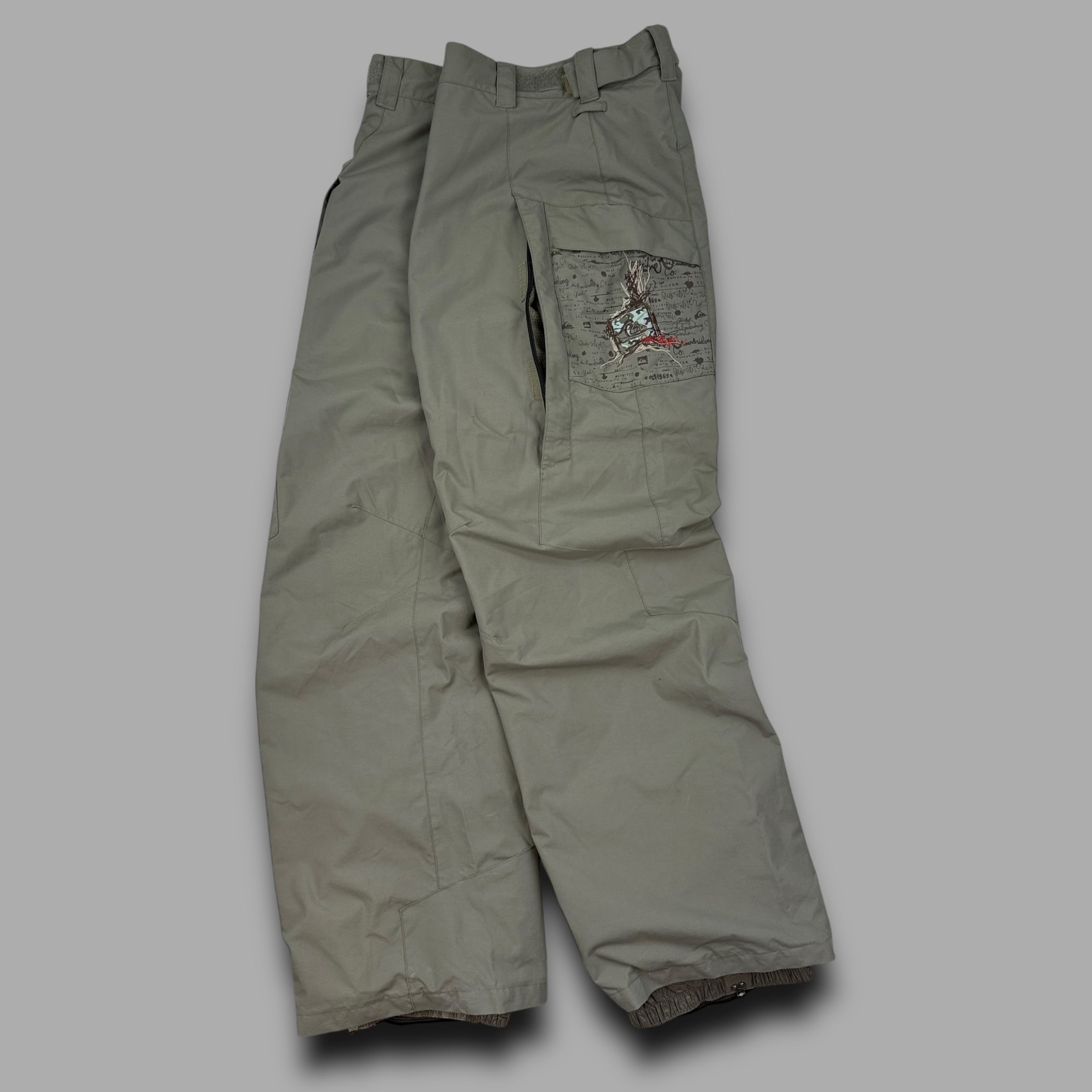 Quiksilver x-series 2000's technical baggy ski sallopettes (L)