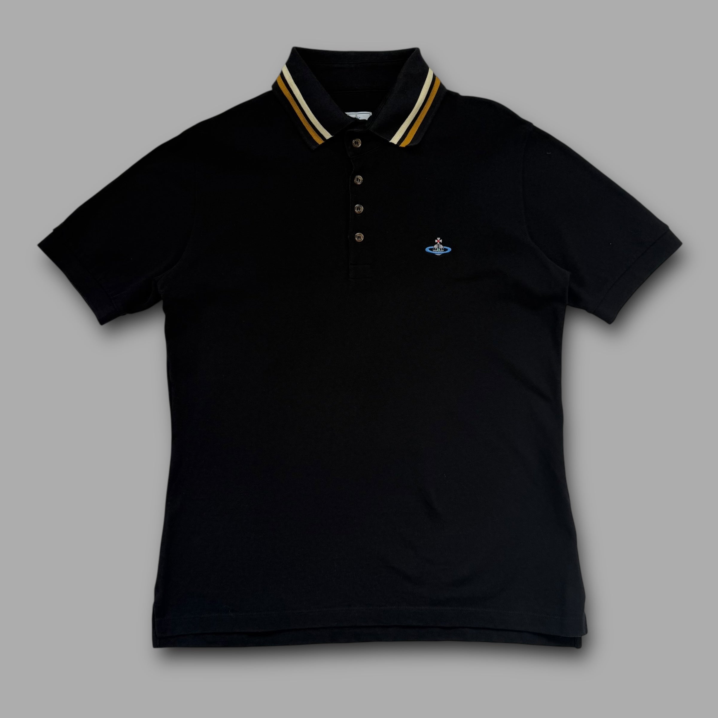 Vivienne Westwood 2000's embroidered graphic polo shirt (L)