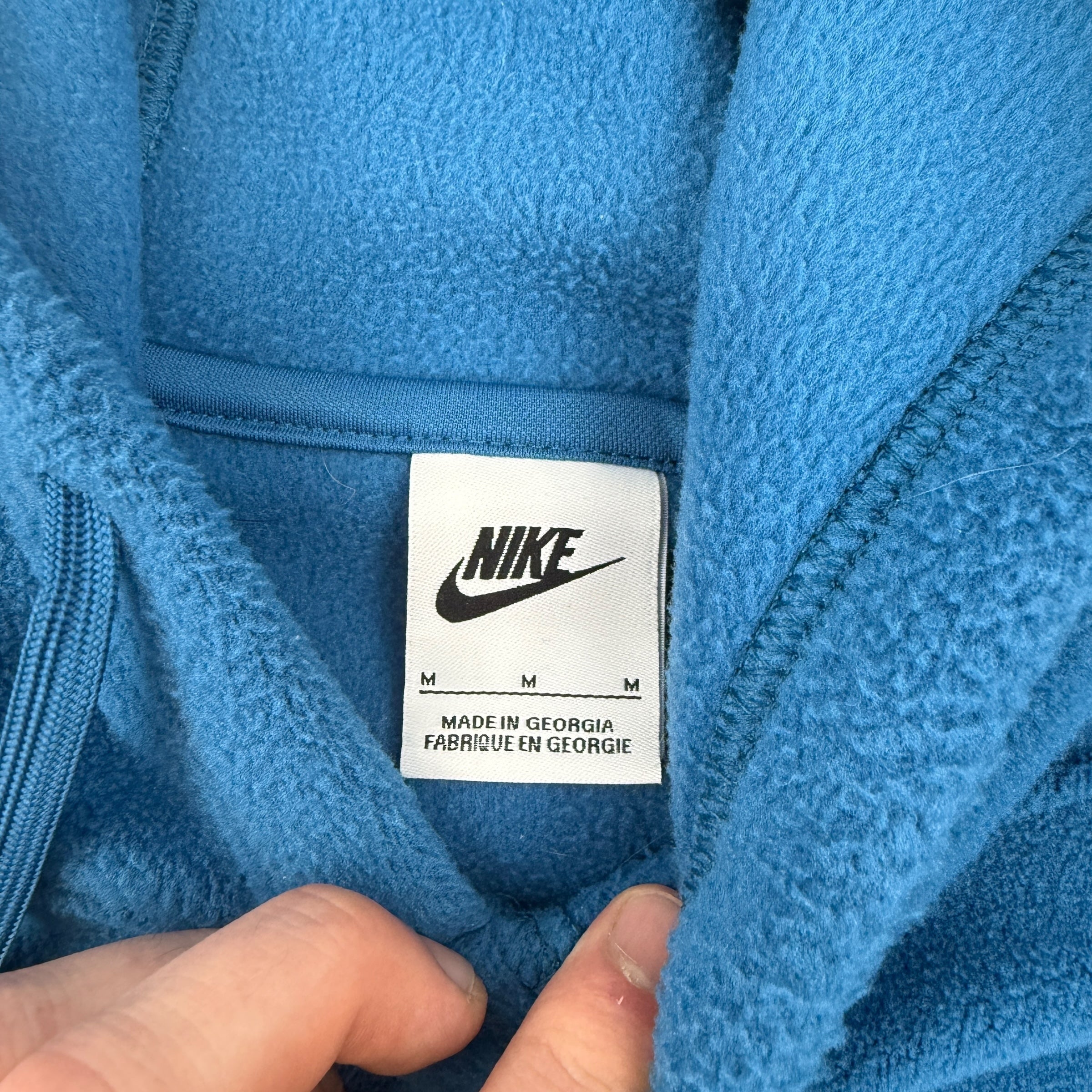 Nike embroidered centre swoosh pullover fleece hoodie (M)