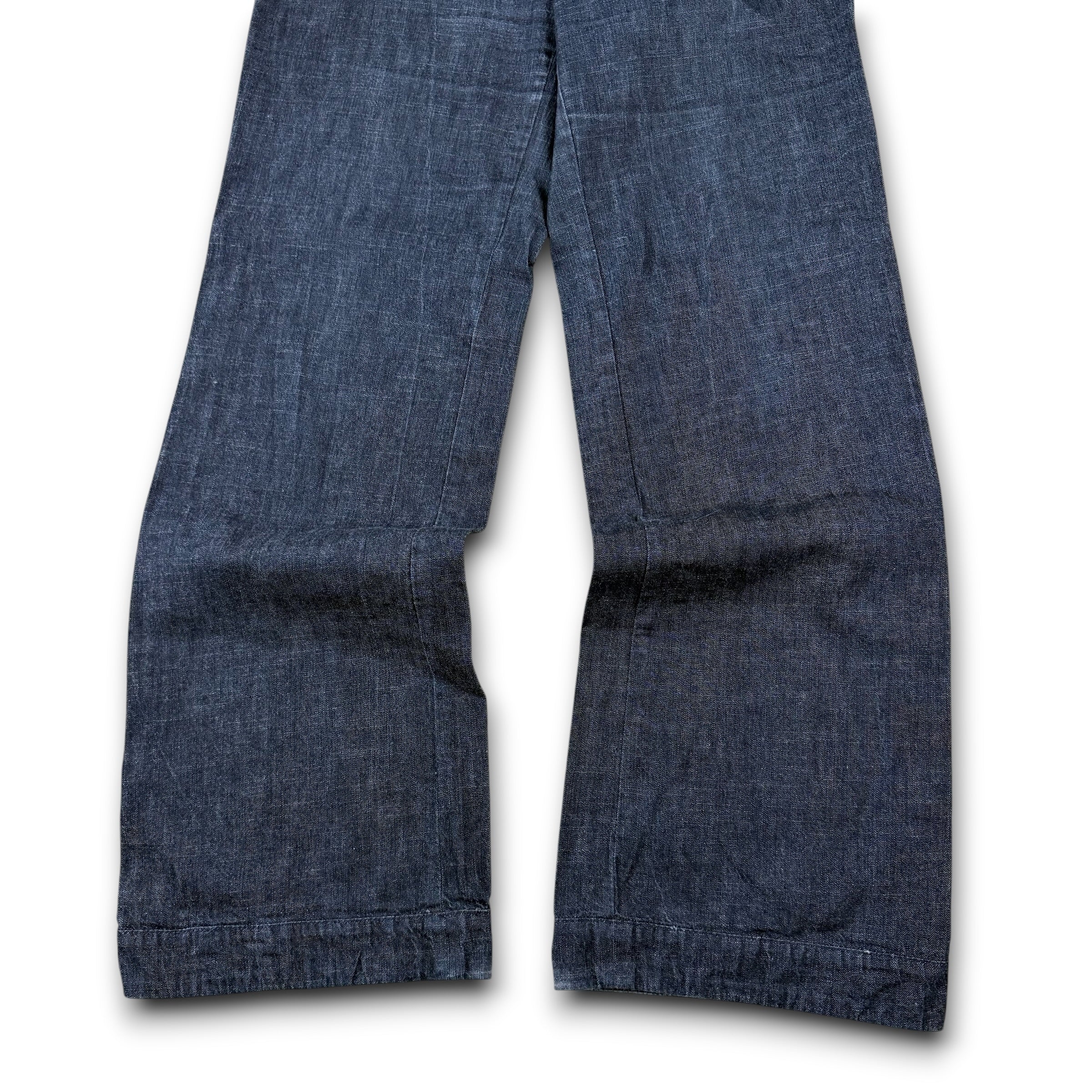 Diesel indigo tech 2000's relaxed baggy wide leg denim jeans (S-M)