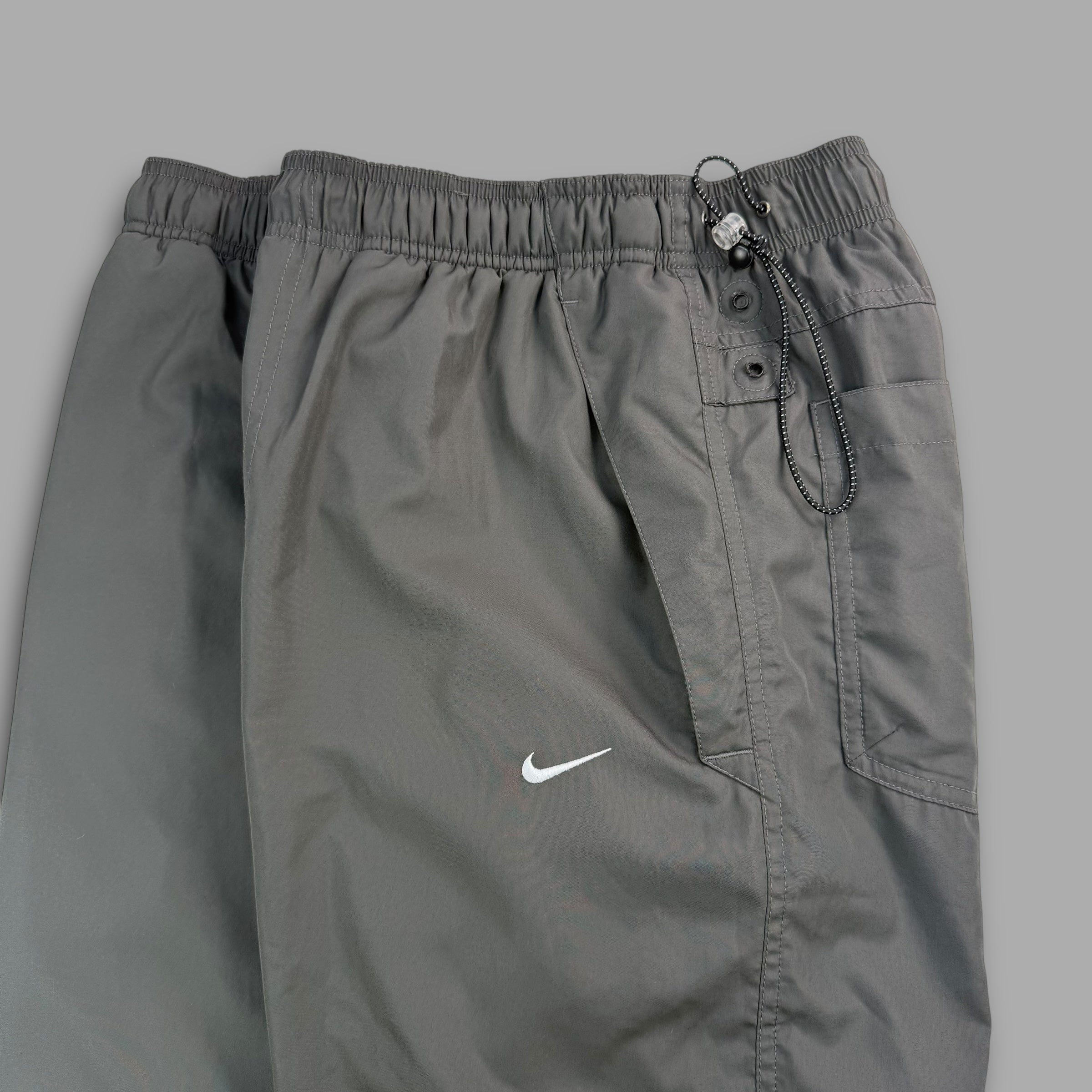 Nike 2000's baggy fleece lined uncuffed track bottoms (S)