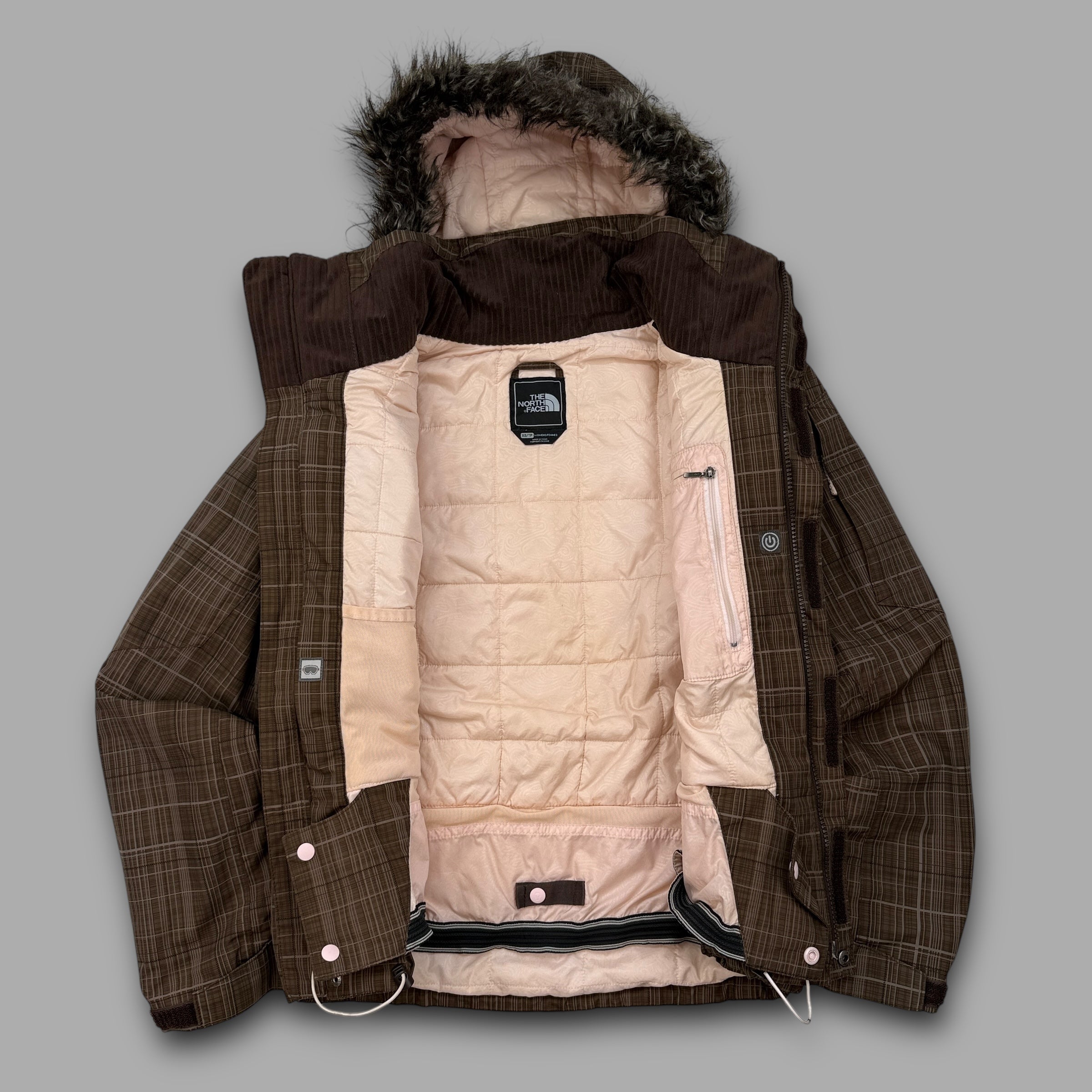 The north face 2007 technical vented plaid softshell ski jacket (XS)