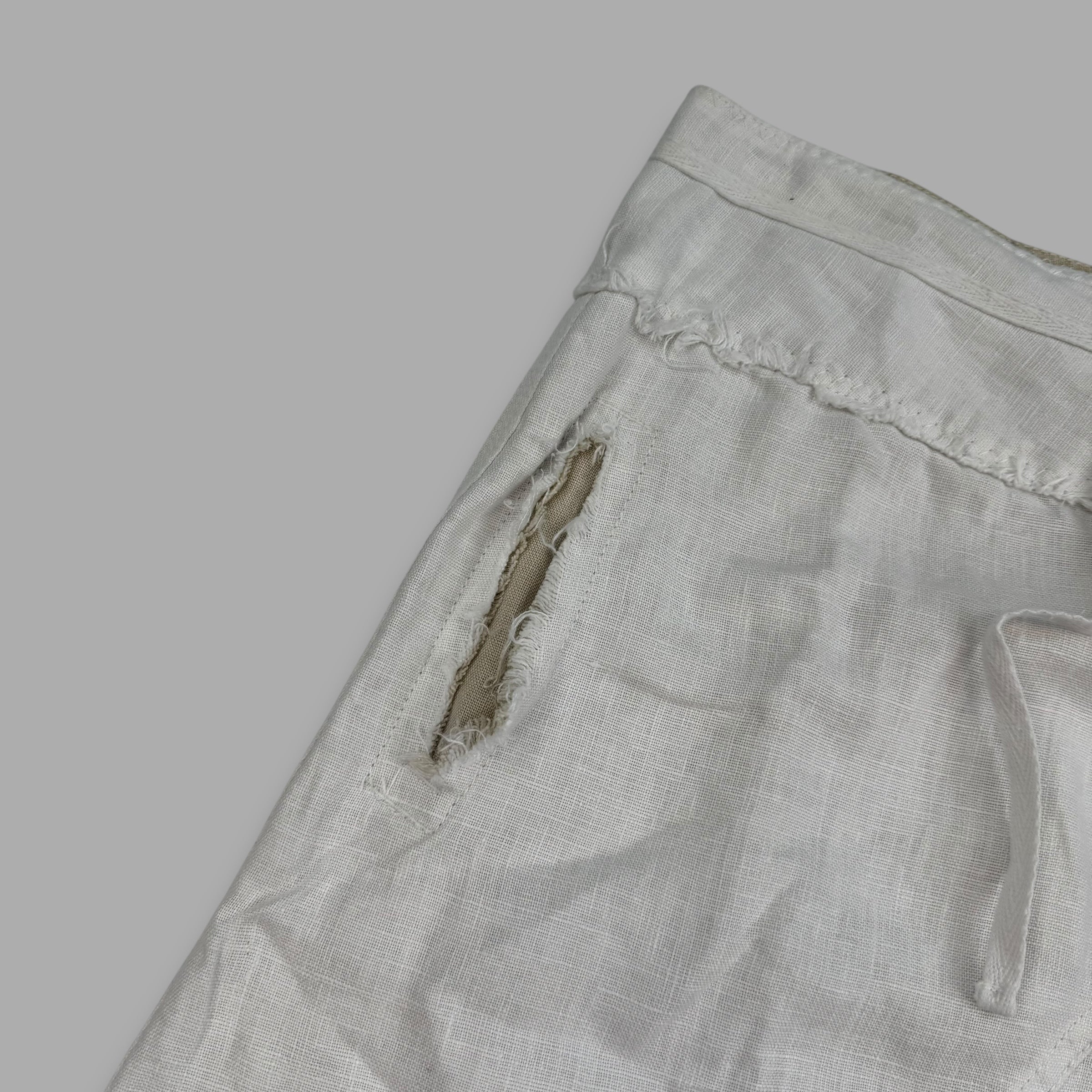 Bench 2000's linen a-line midi skirt with distressed detailing and pockets (L) wms