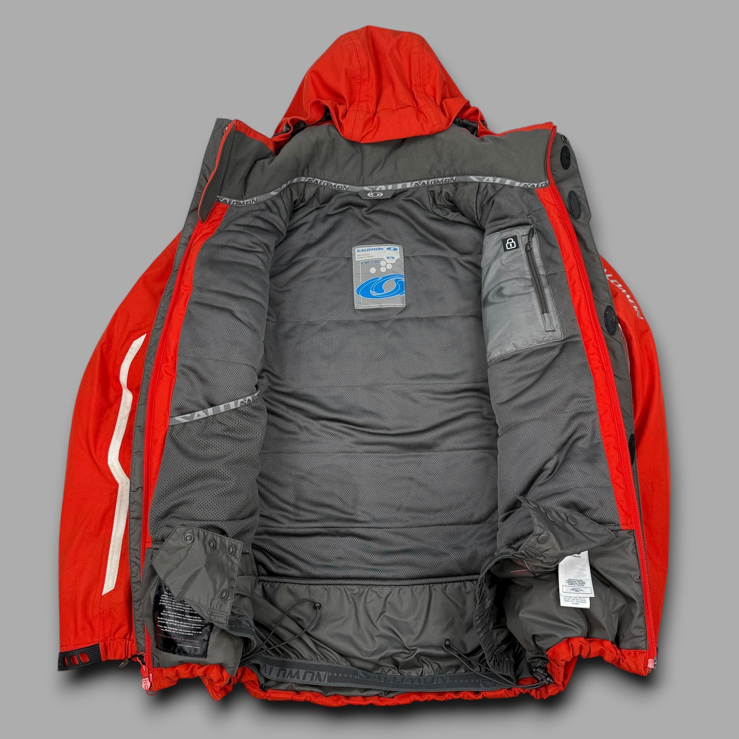 Salomon 2007 technical multi-pocket recco clima-pro storm ski jacket (M)