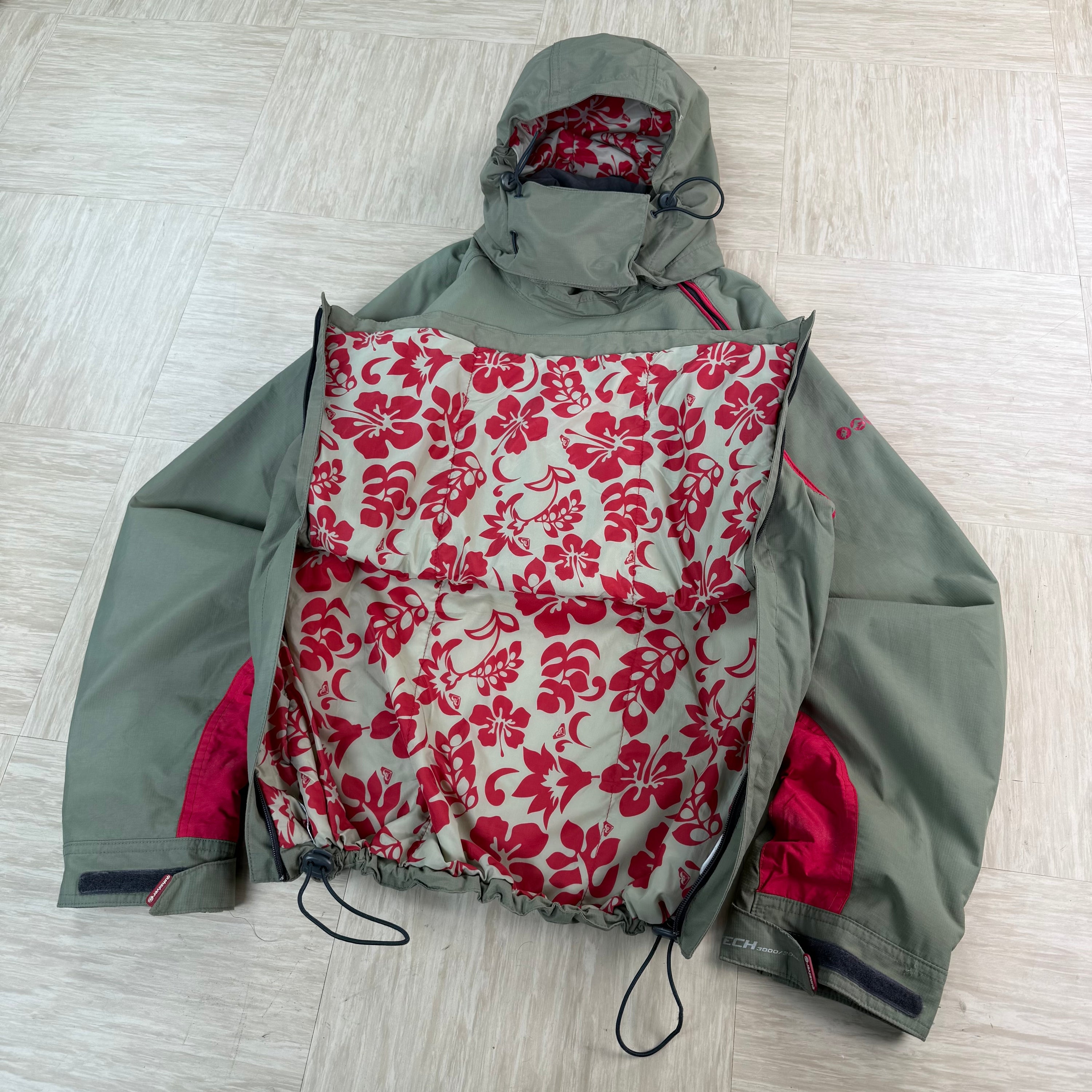 Quiksilver x Roxy 2000's technical asymmetrical zip softshell ski jacket (S)
