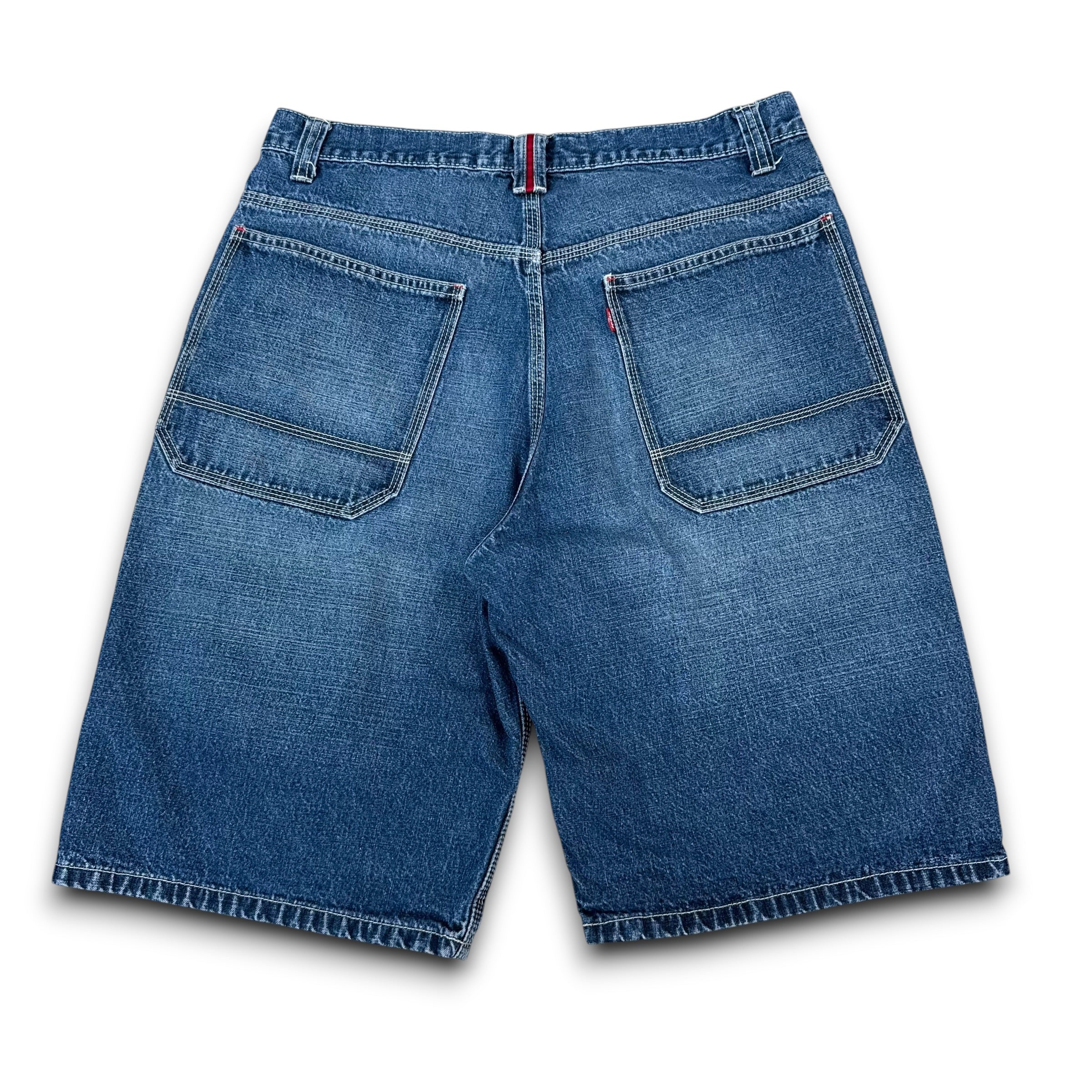 Levi's 2000's baggy denim contrast stitch worker shorts (M)