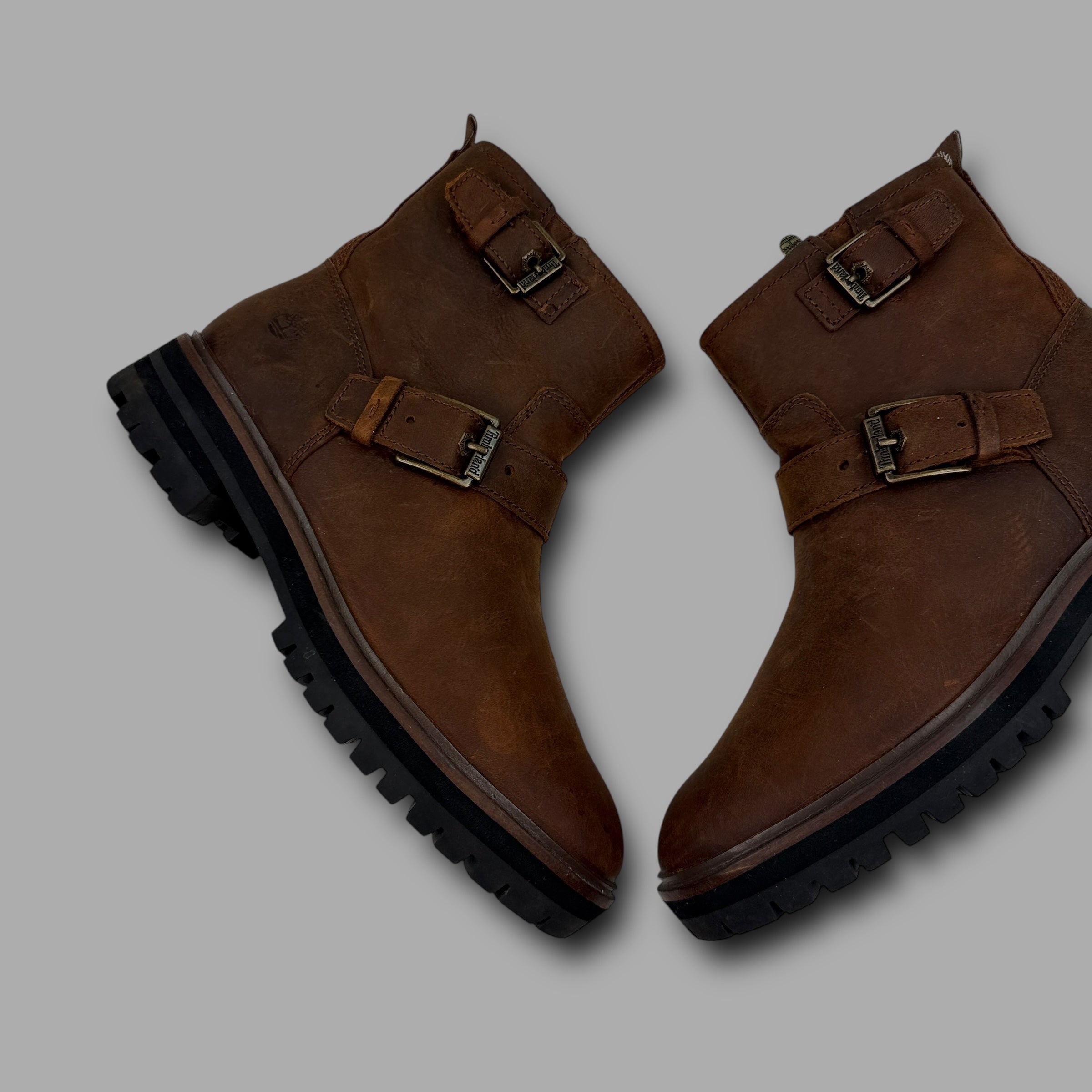 Timberland 2000's leather square biker boots (UK6)