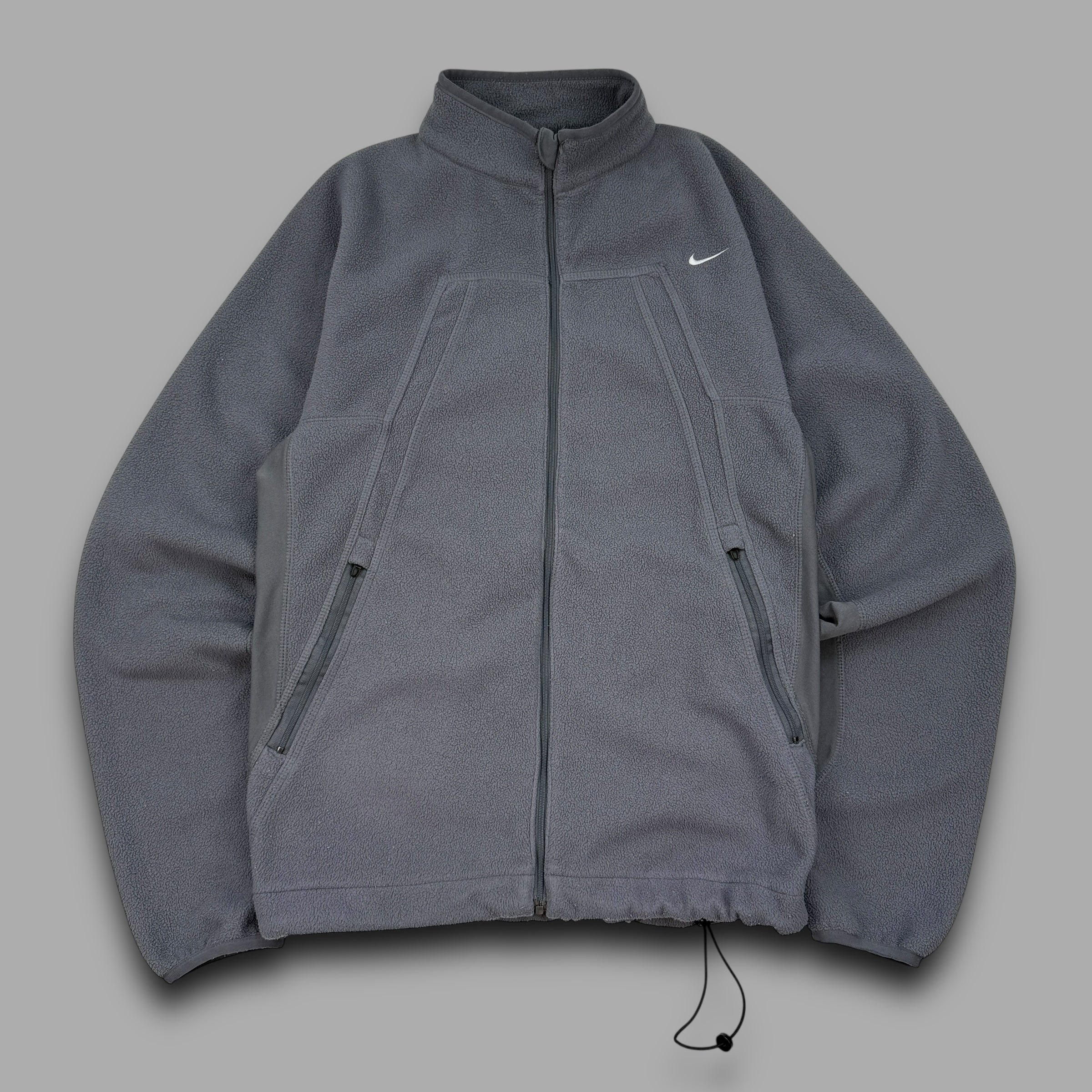 Nike 2000's technical therma-fit panelled fleece jacket (S)