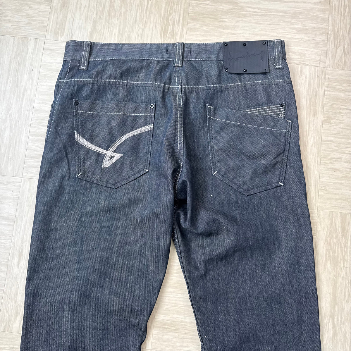 Firetrap black seal 2000's pure indigo relaxed denim bootcut jeans (S)