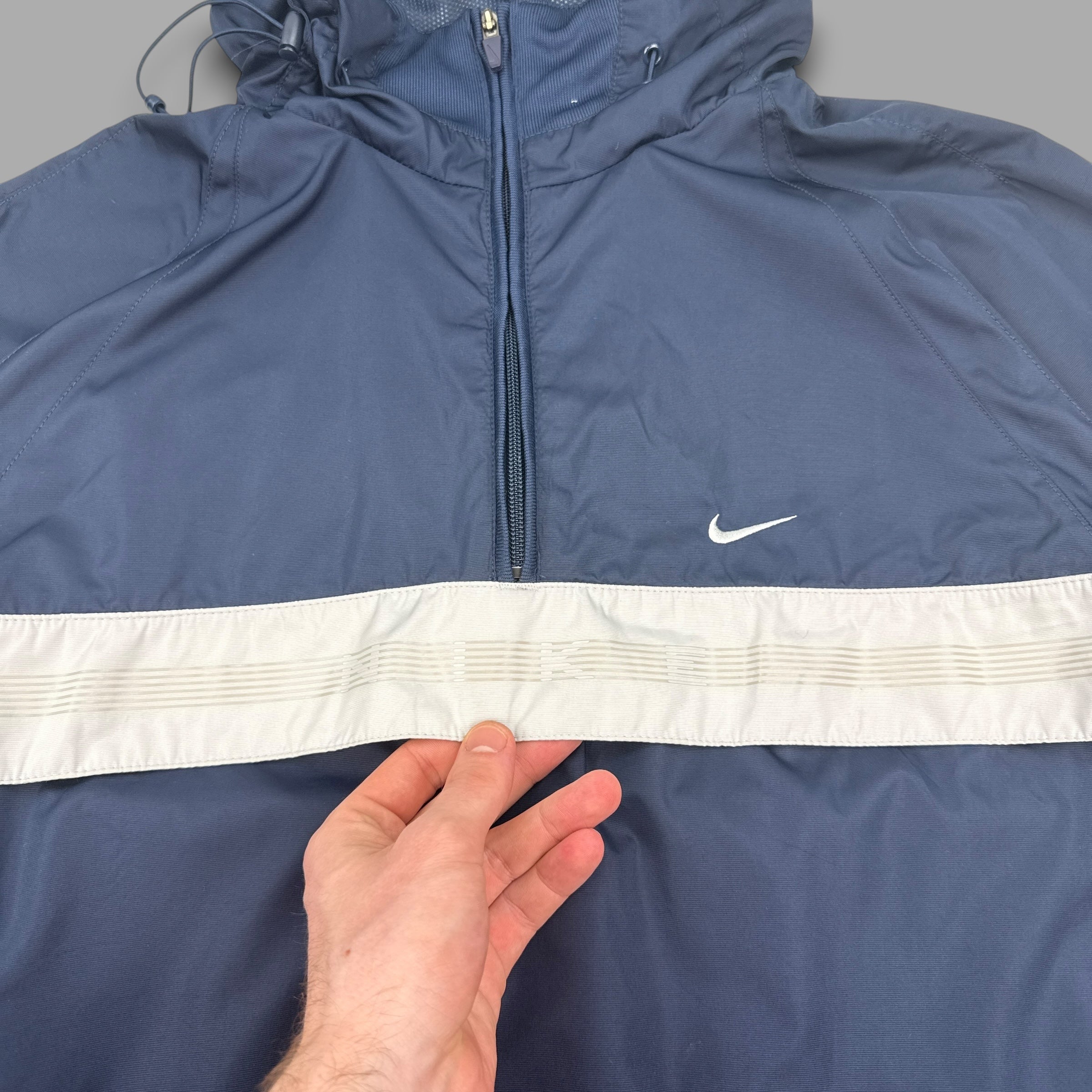 Nike shox 2000's technical panelled pullover 1/4 zip windbreaker (L)