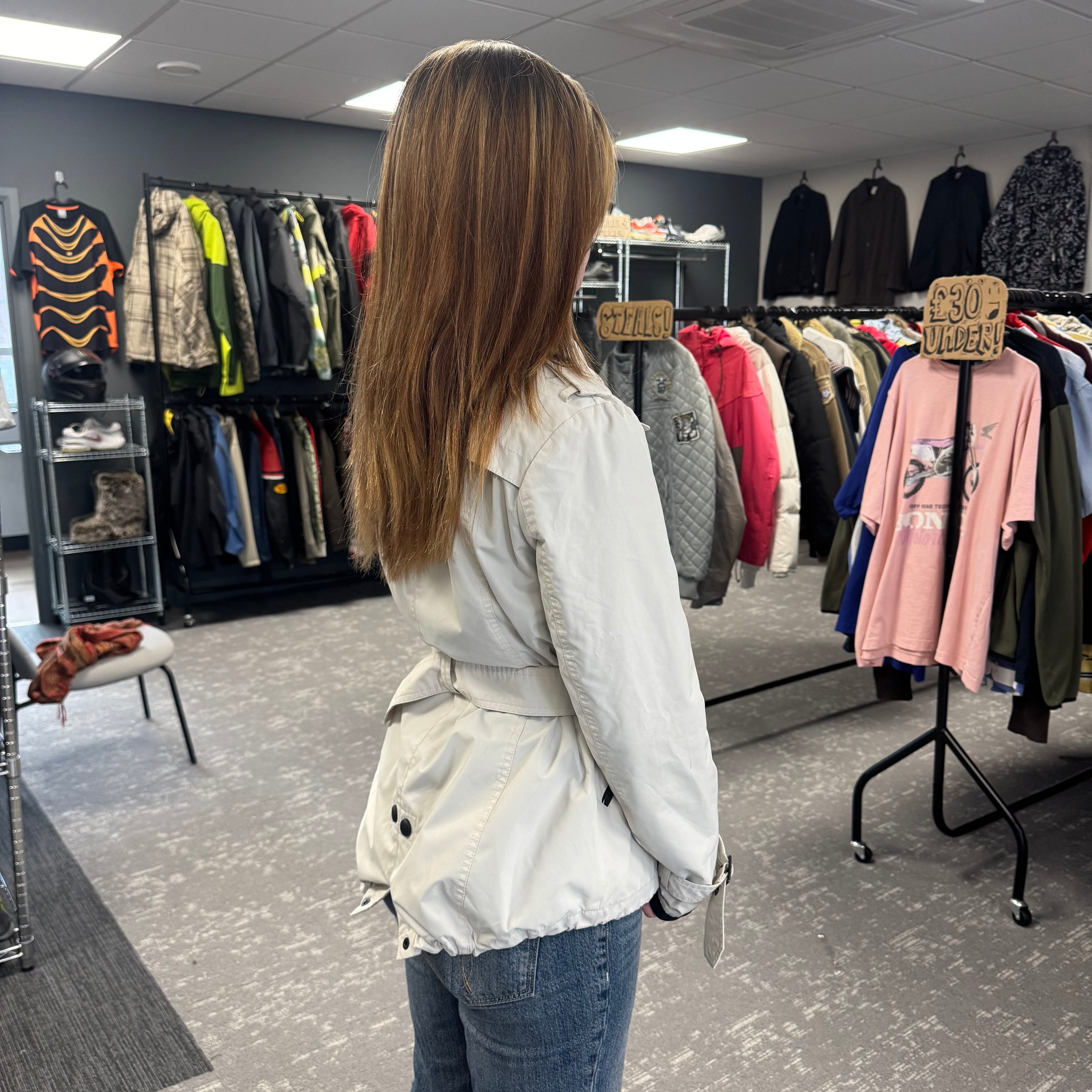 Miss sixty 2000's technical asymmetrical zip softshell trench coat (S) wms