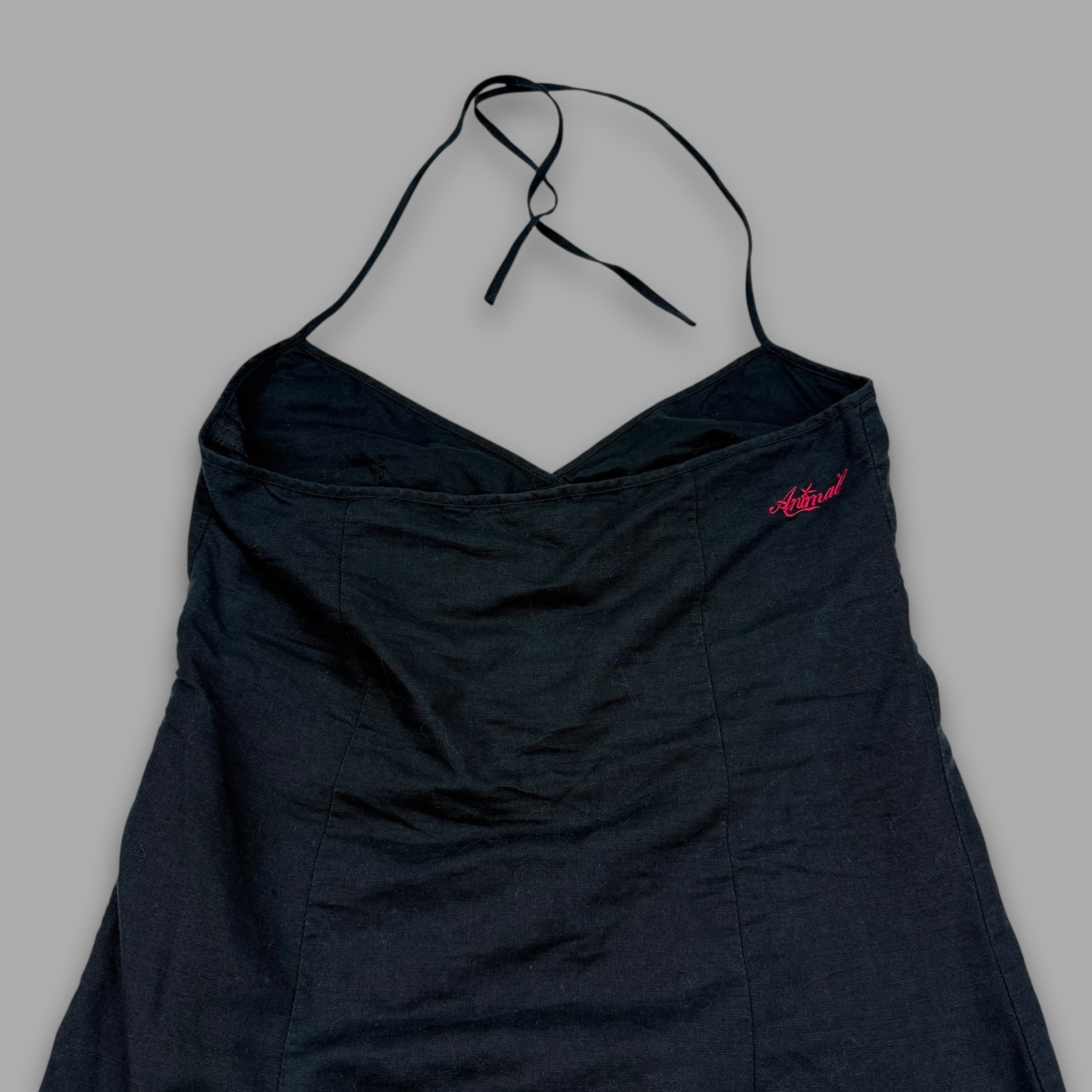 Animal 2000's halter neck embroidered slip dress (S) wms
