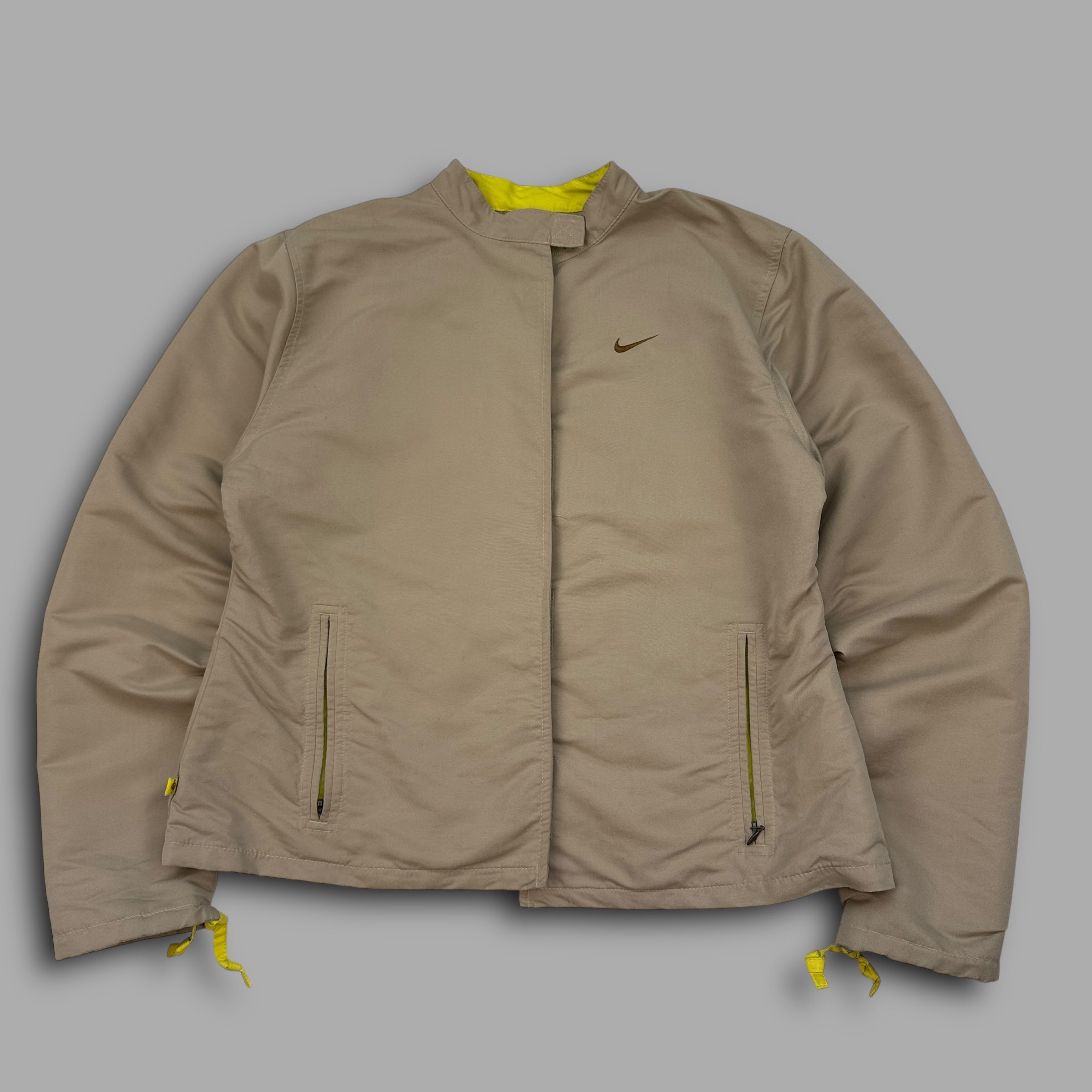Nike 2000's technical asymmetrical velcro closure coach jacket (XS-S)