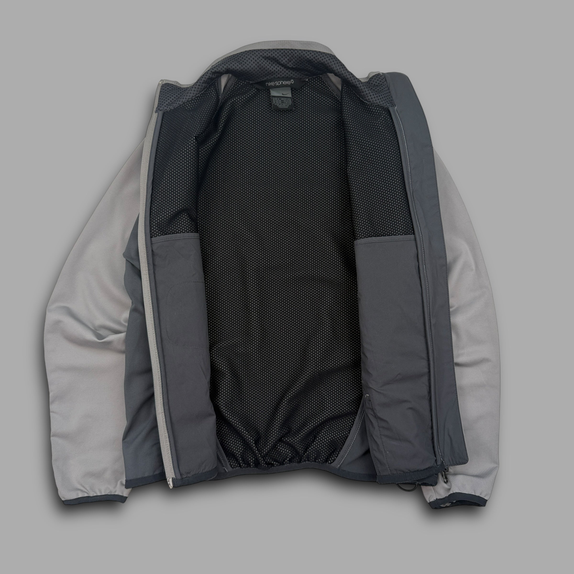 Nike sphere 2000's technical panelled zip-up softshell track jacket (XS)