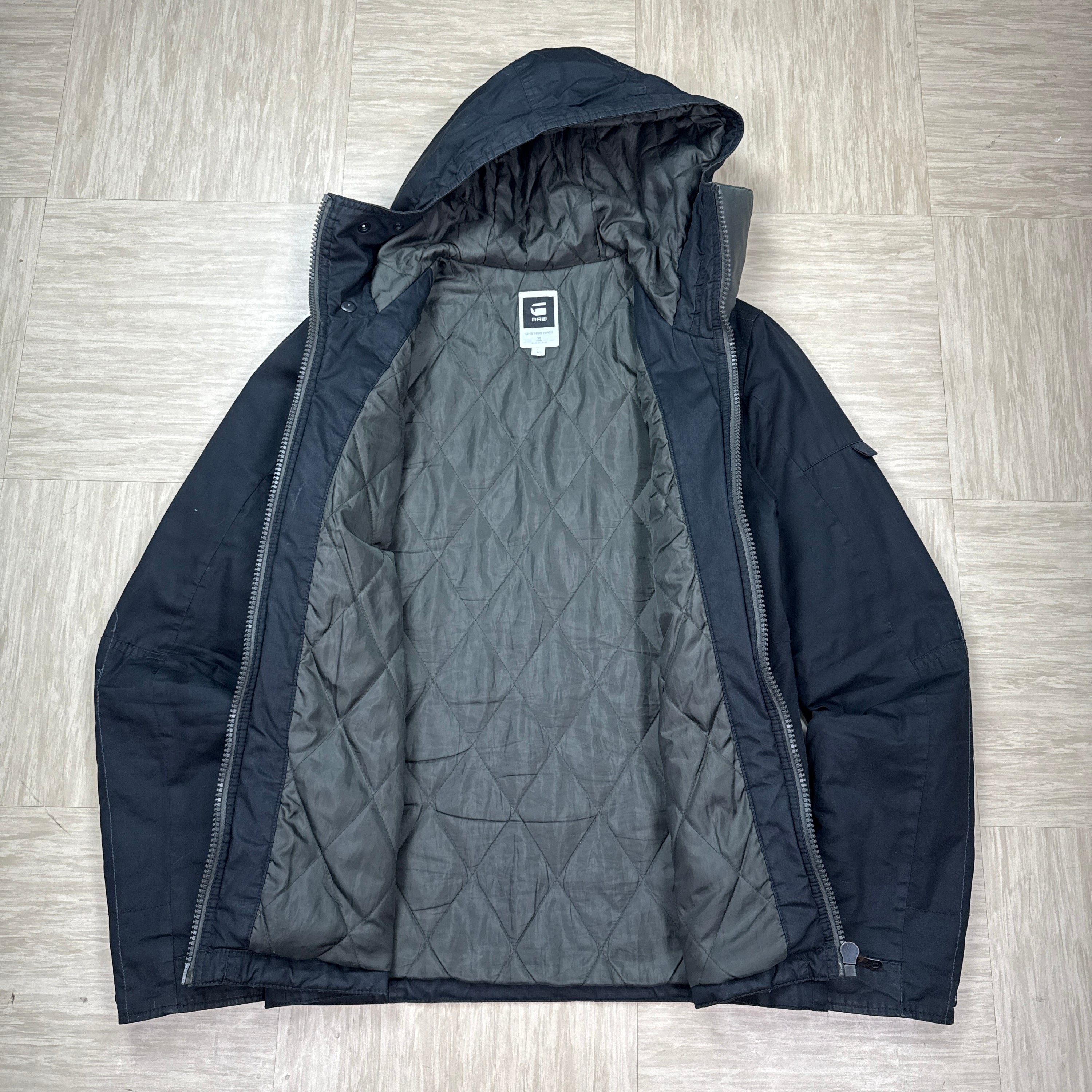Gstar RAW 2000's technical full zip balaclava style cargo jacket (M)
