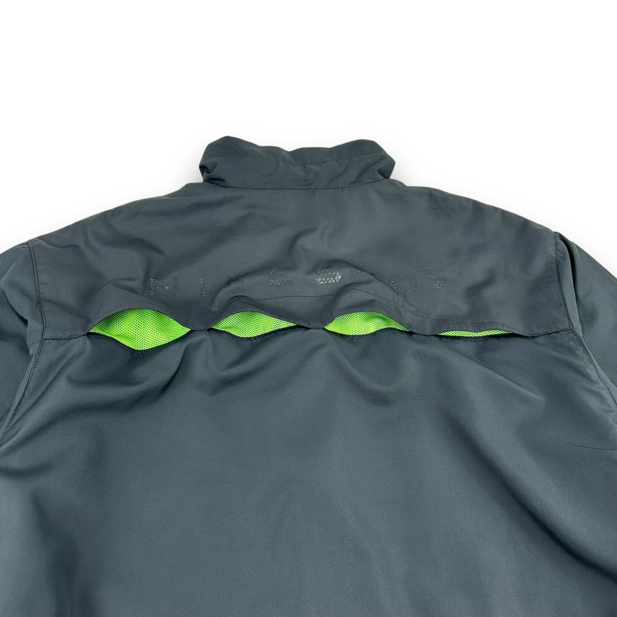 Nike shox 2000's technical neon paneled track jacket (S-M)