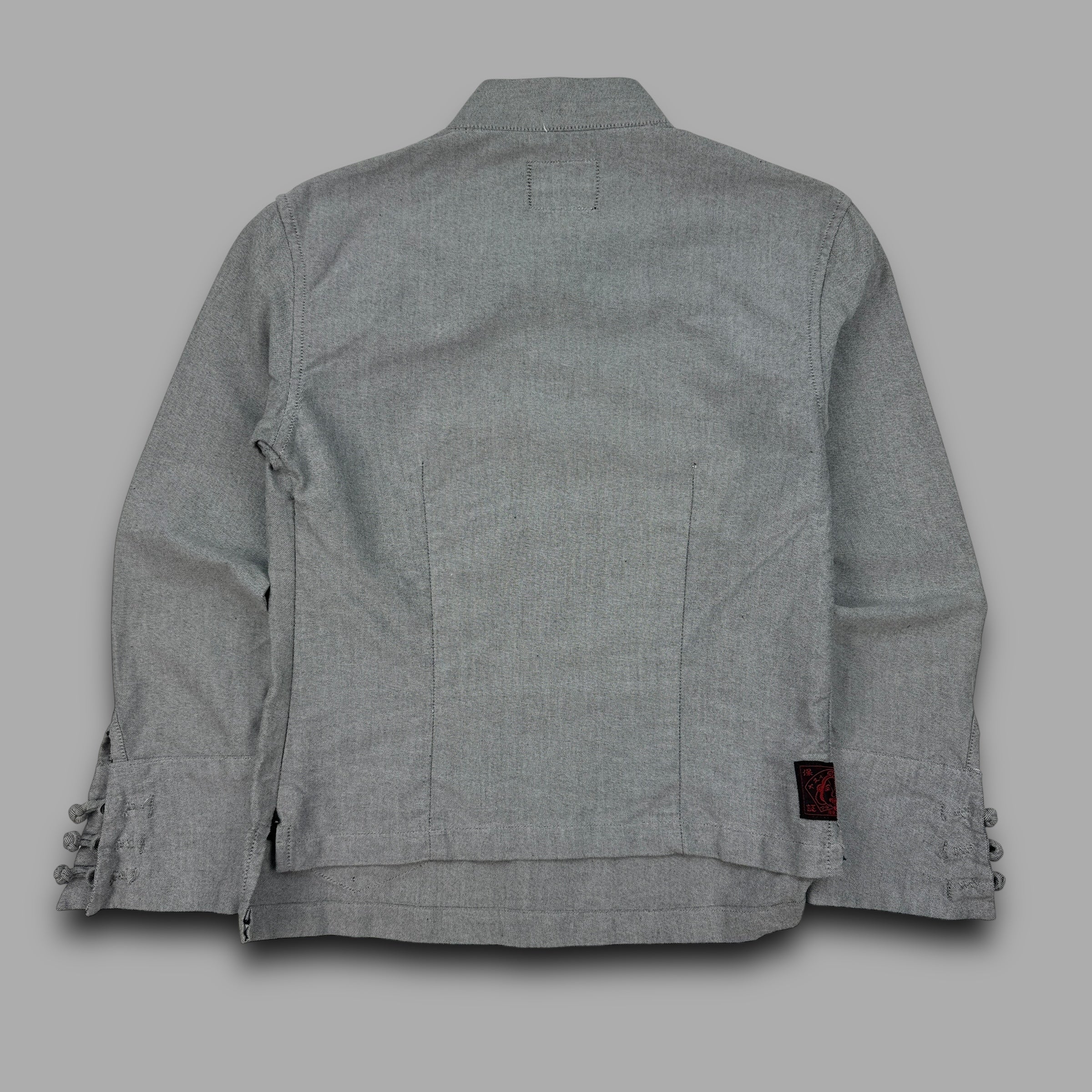 Evisu 2000's technical asymmetrical closure fitted shirt (S)