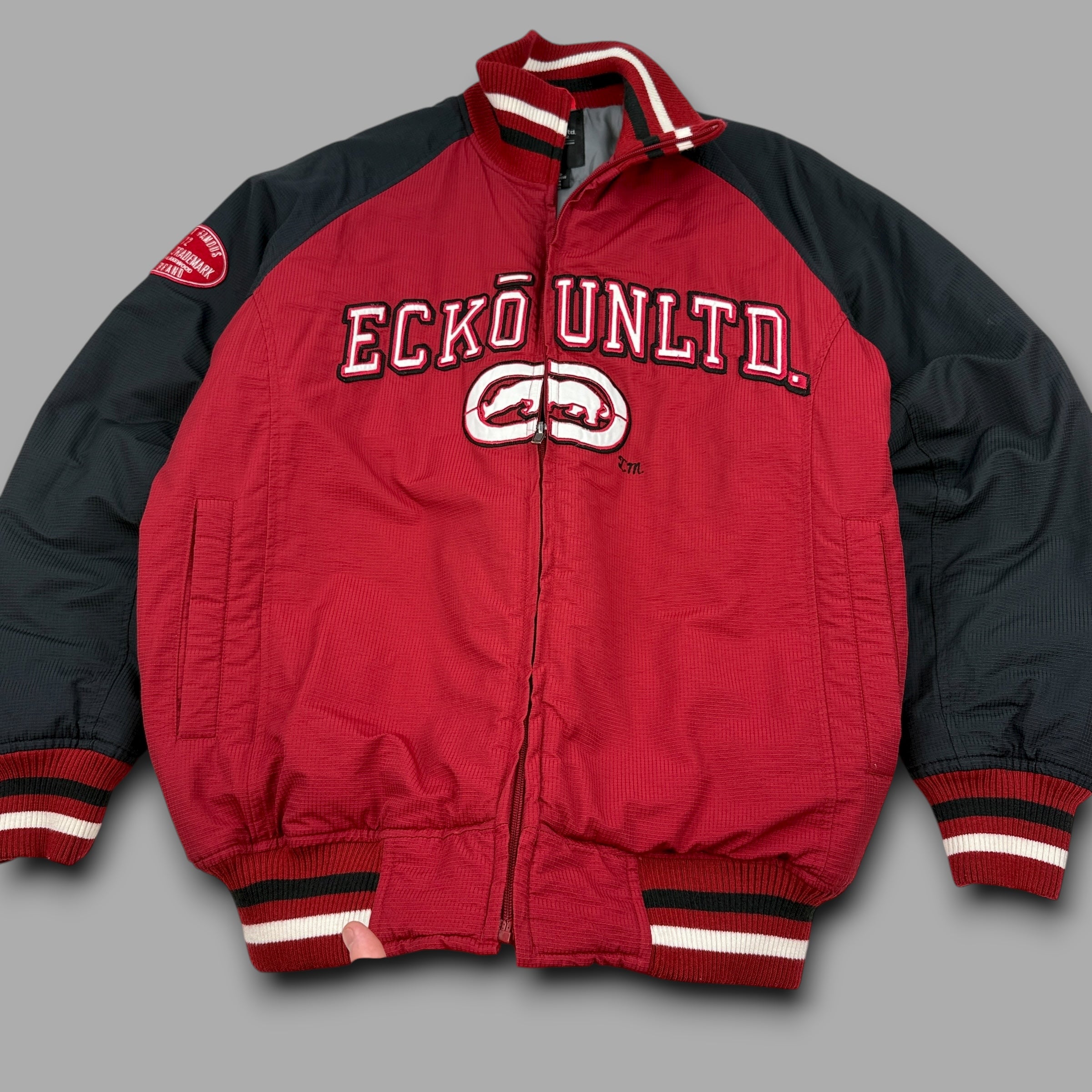 Ecko 2000's technical zip up nylon bomber jacket (M)