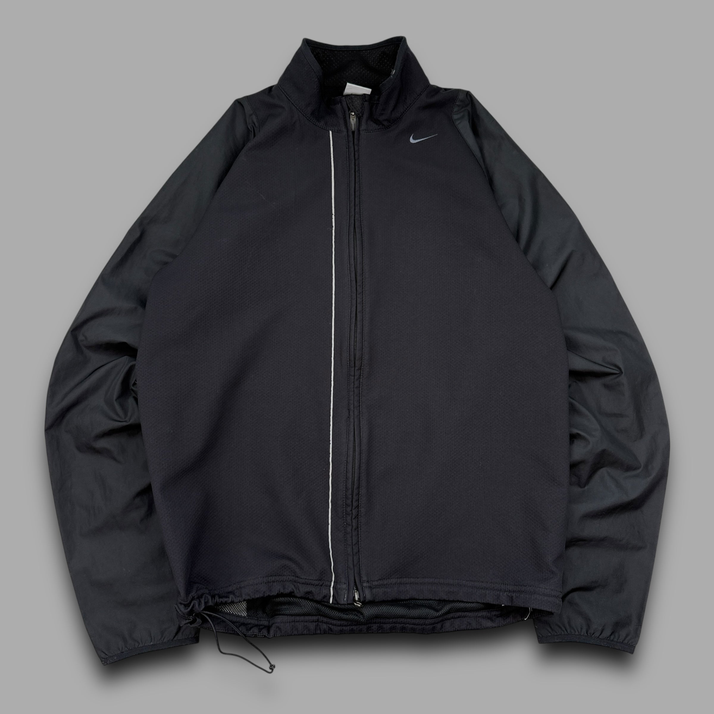 Nike 2000's technical clima-fit panelled softshell track jacket (M)