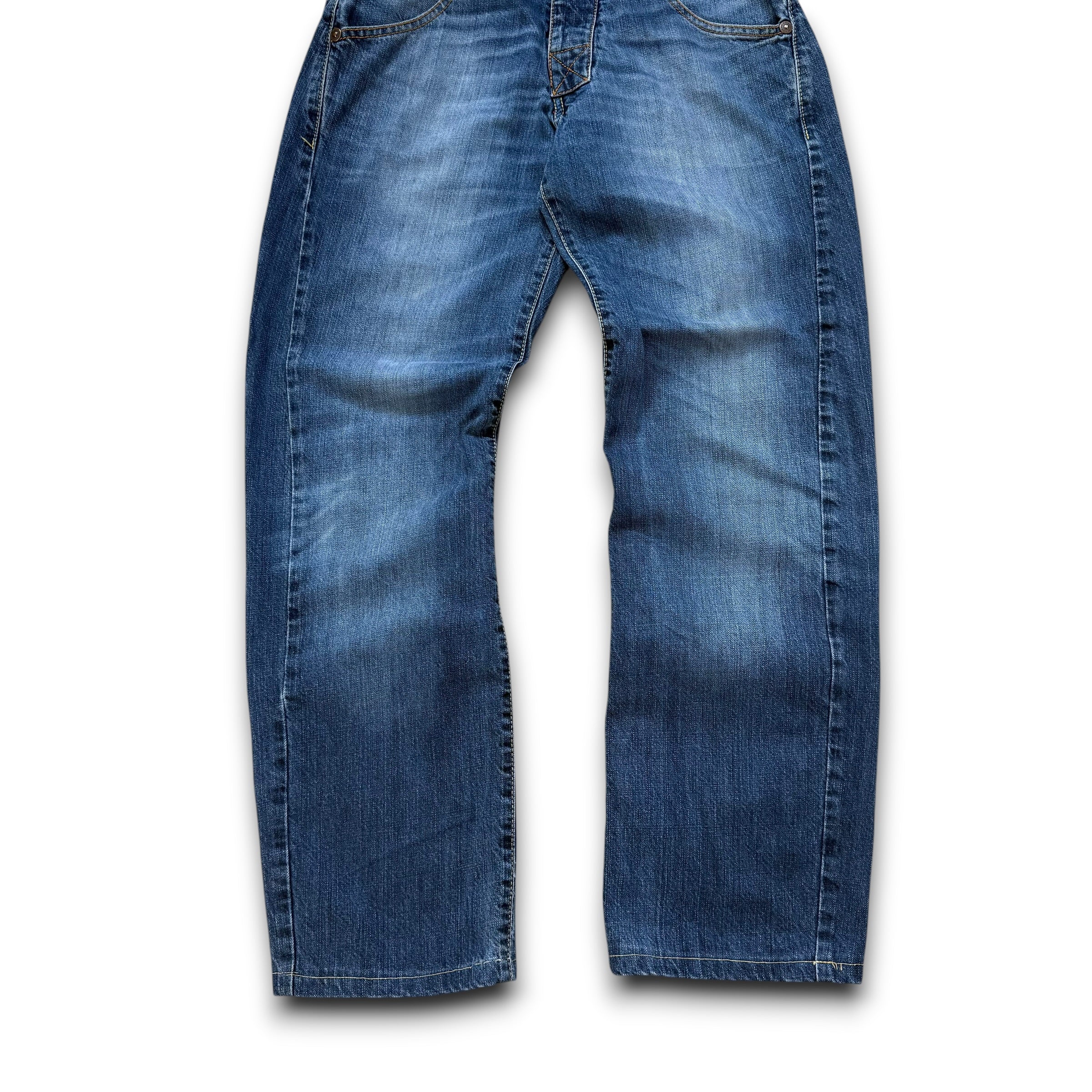 Armani 2000's twisted relaxed fit denim bootcut jeans (S)