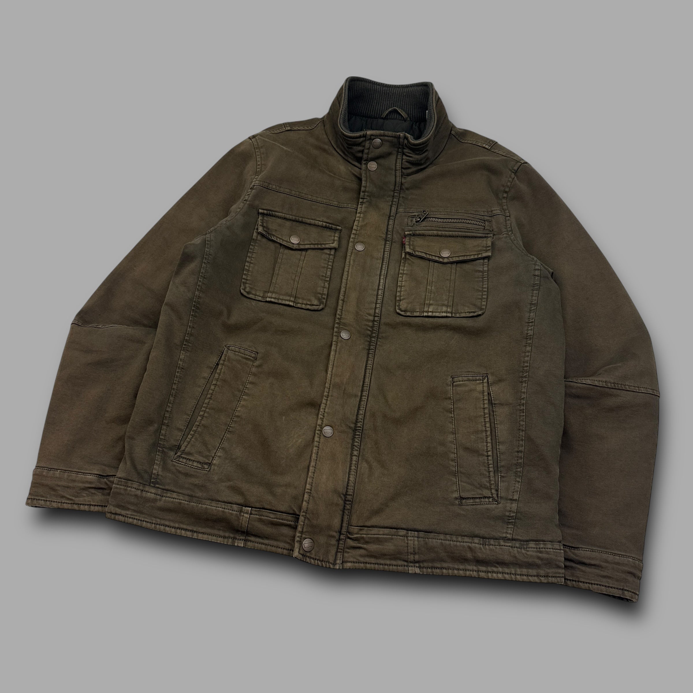 Levi's 2000's technical dual pocket zip-up biker style jacket (M)
