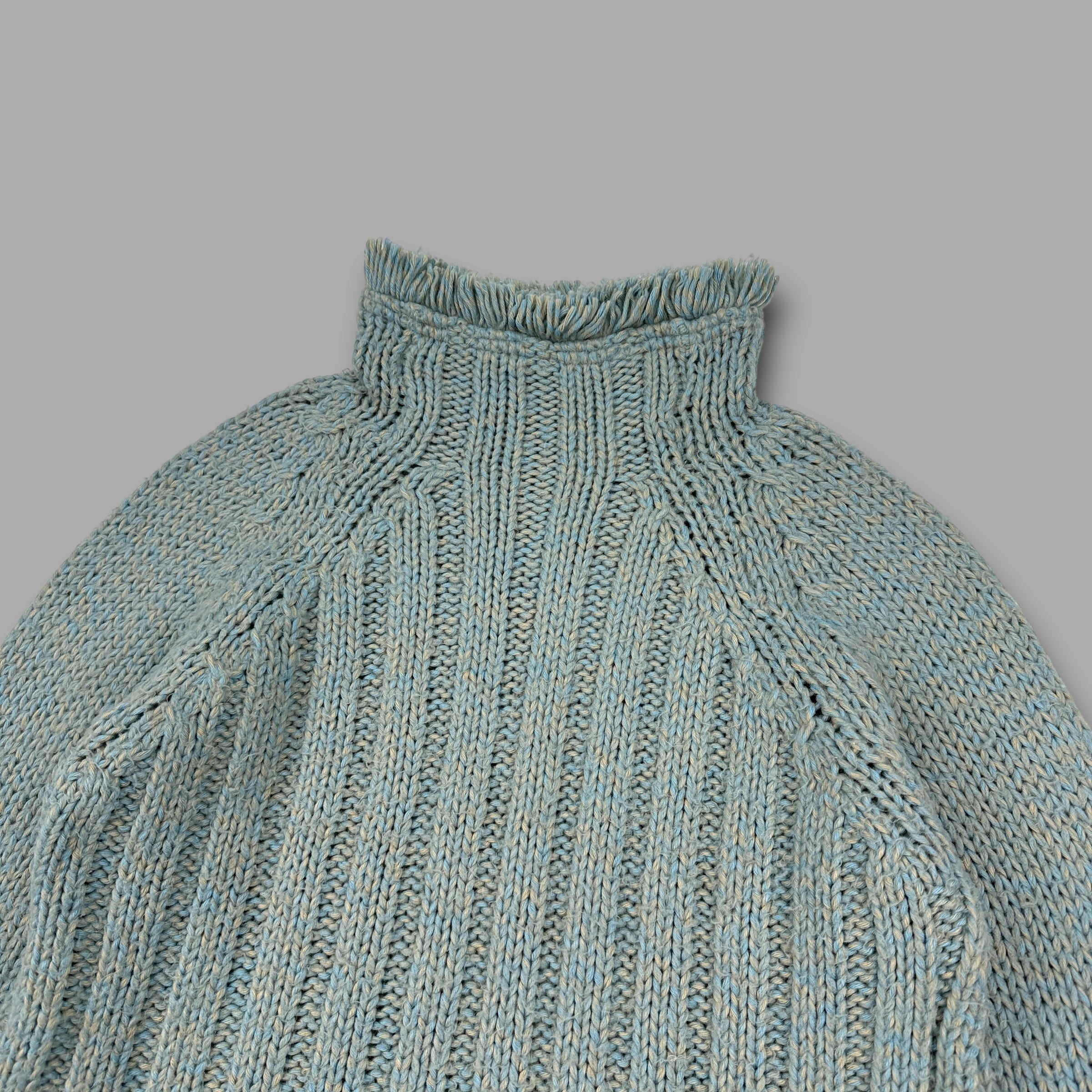 Animal 2000's knitted jumper with fringe hem neck and cuffs (L) wms