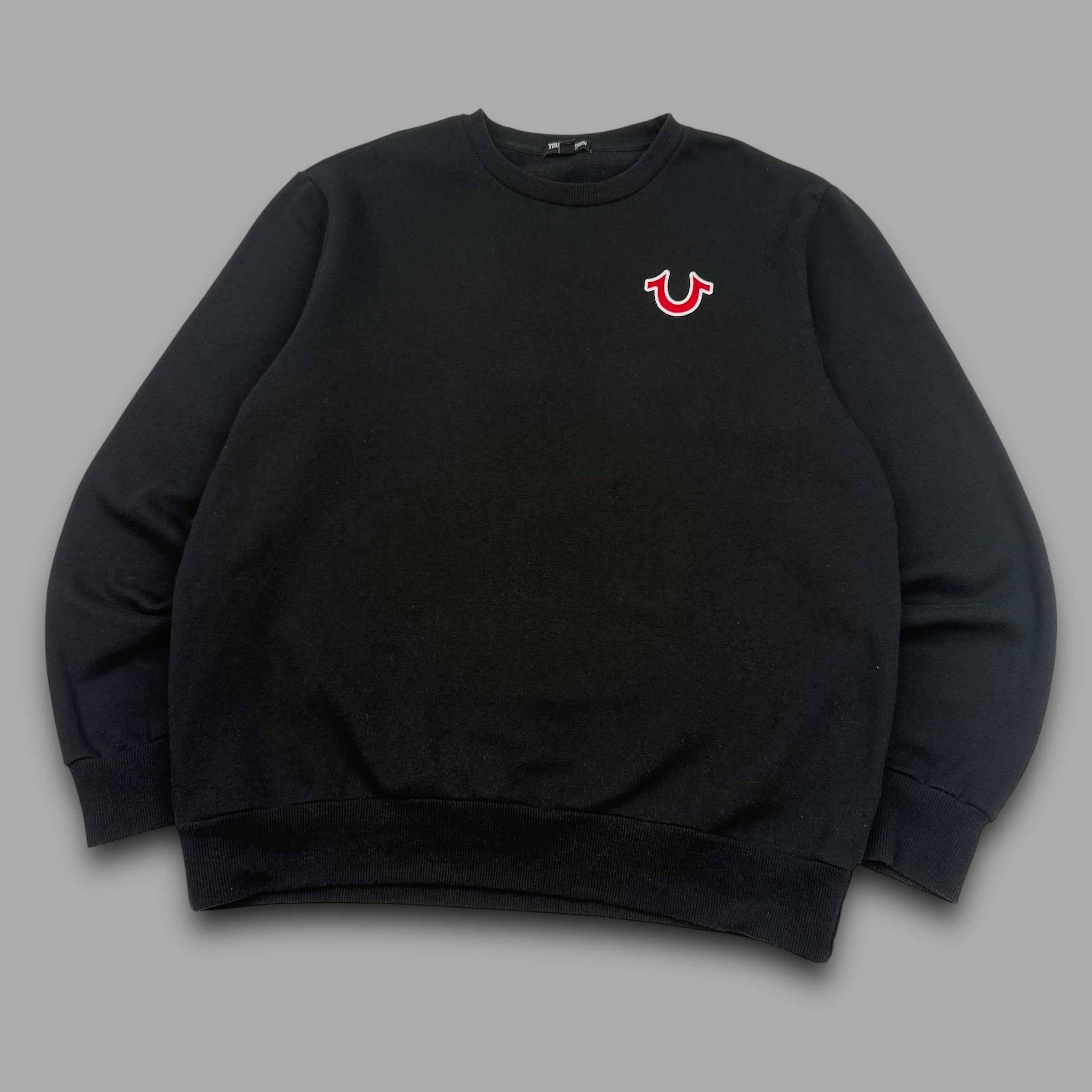 True religion 2000's spellout graphic pullover sweatshirt (XL)