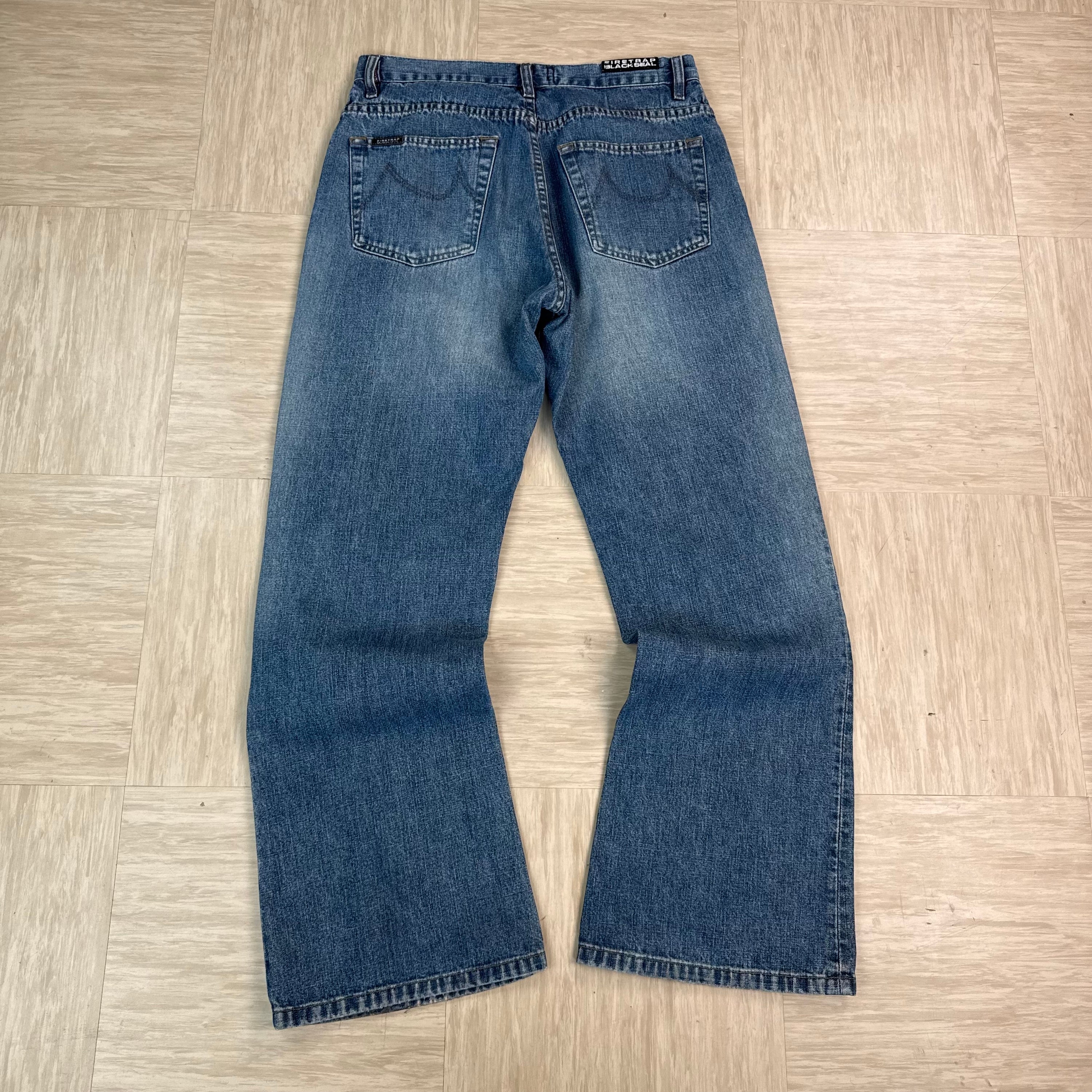 Firetrap black seal 2000's relaxed denim bootcut jeans (S)