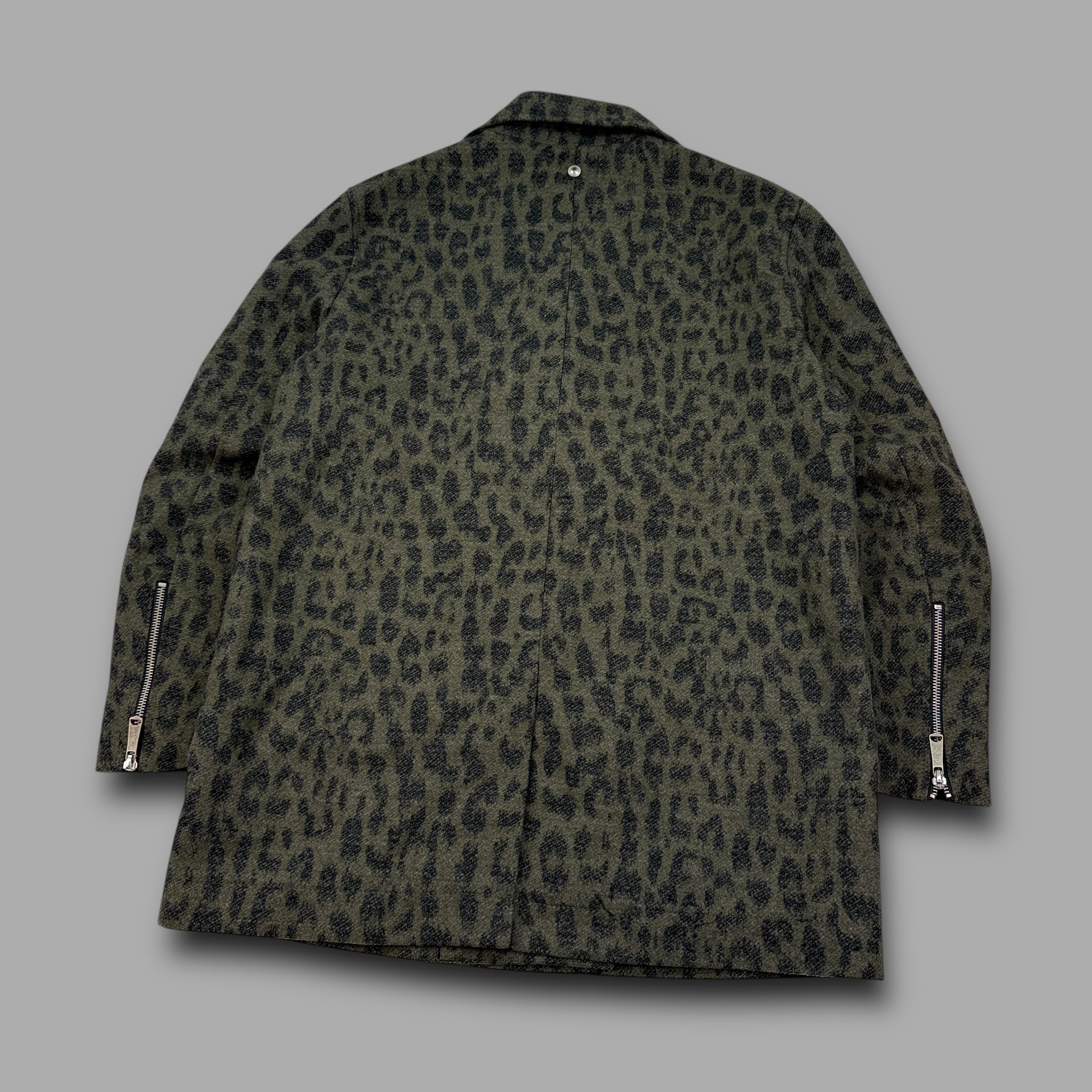 Diesel 2000's double breasted leopard peacoat (L) wms