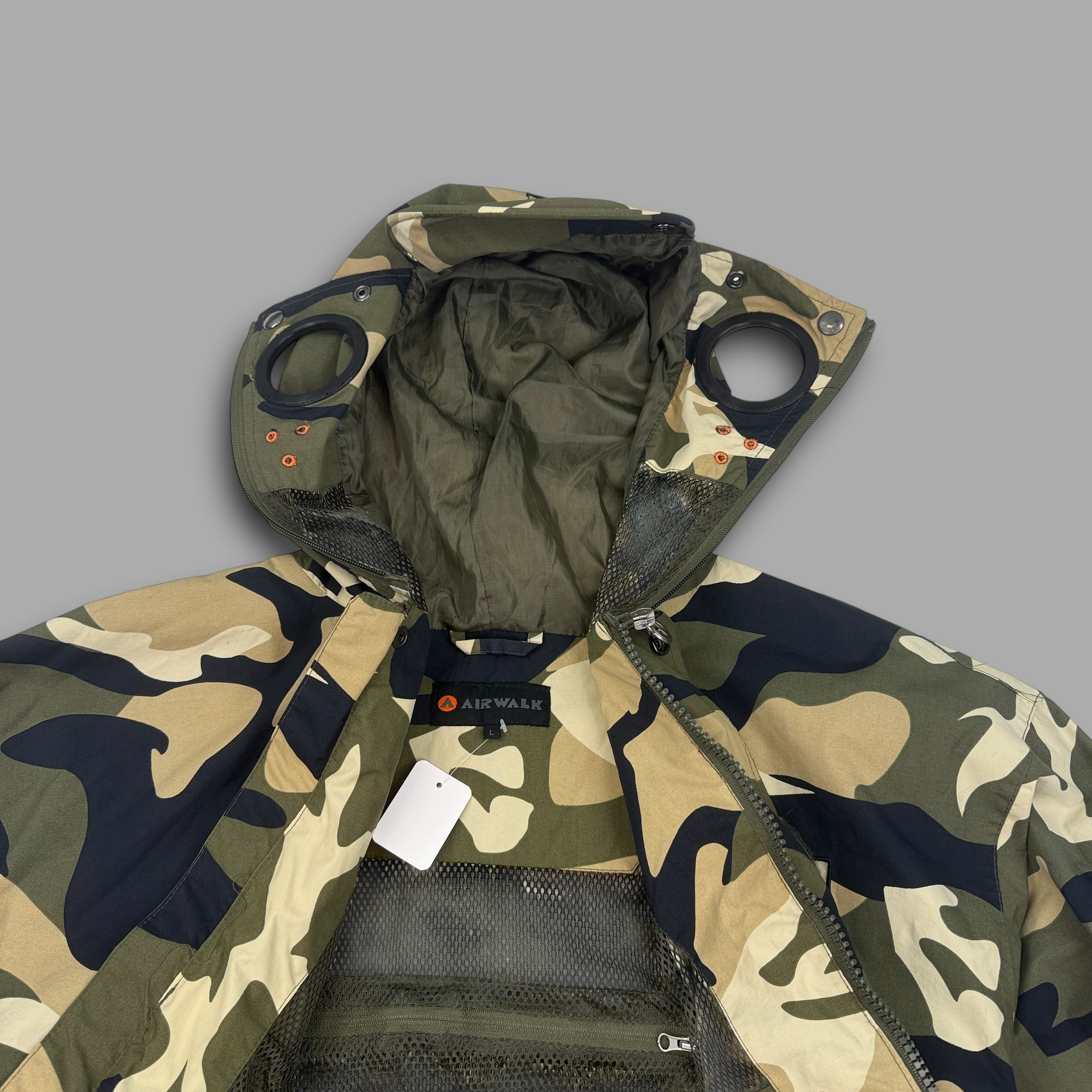Airwalk 2000's technical camo goggle ski jacket (L)