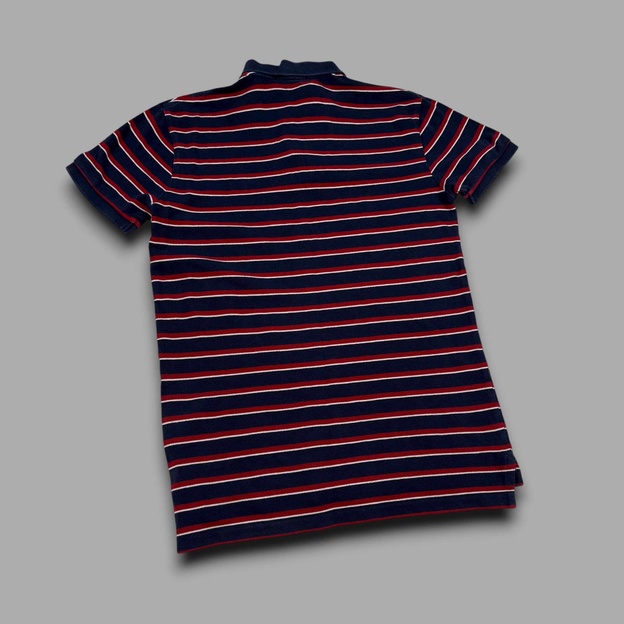 Ralph Lauren 2000's embroidered striped polo shirt (M)