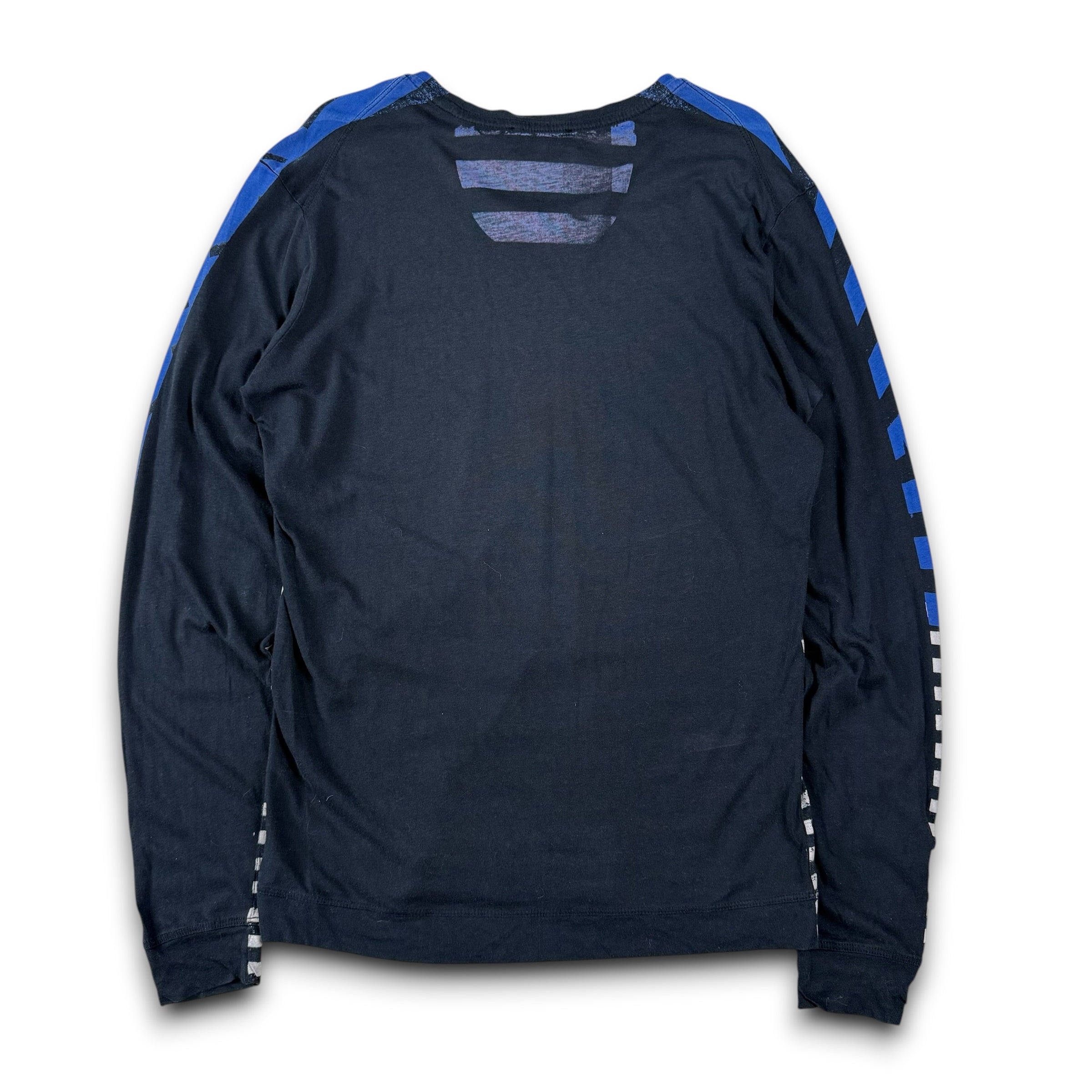Diesel black label 2000's horizontal stripe fitted long sleeve (S)